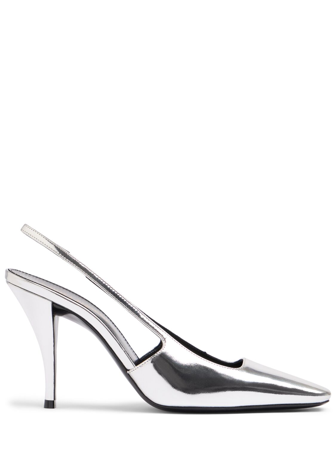 Mujer Zapatos De Tacón De Piel Metalizada 90mm 37 - SAINT LAURENT - Modalova