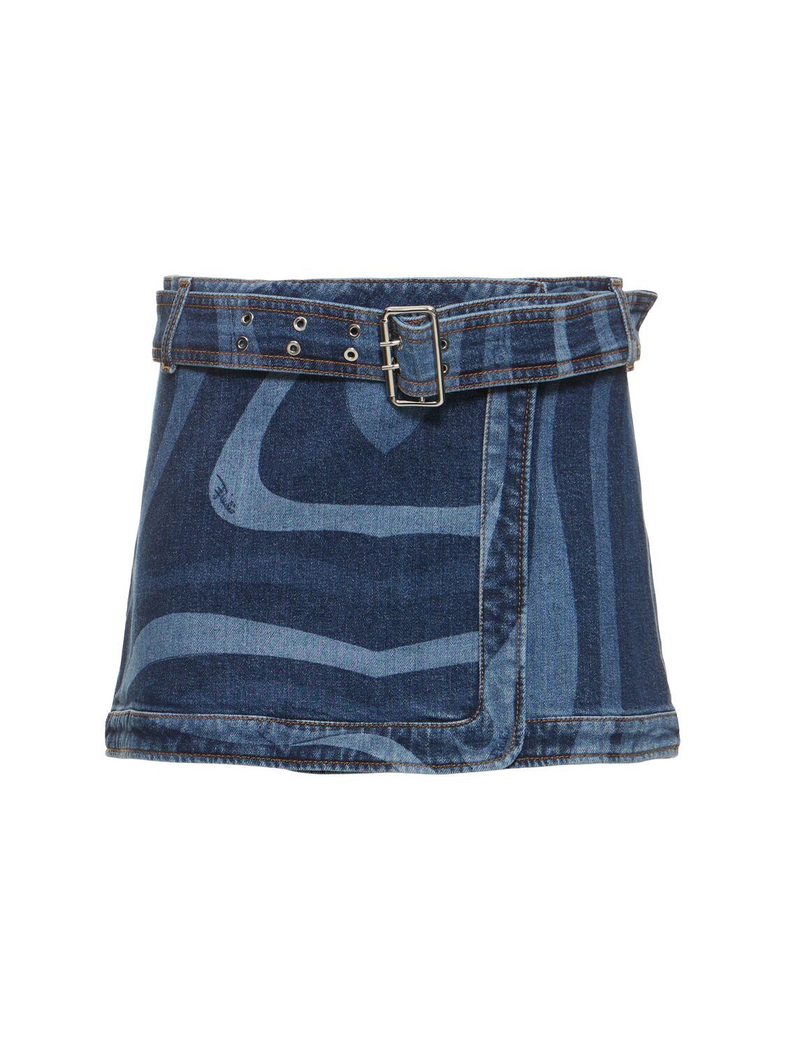 Denim Mini Skirt W/belt - PUCCI - Modalova
