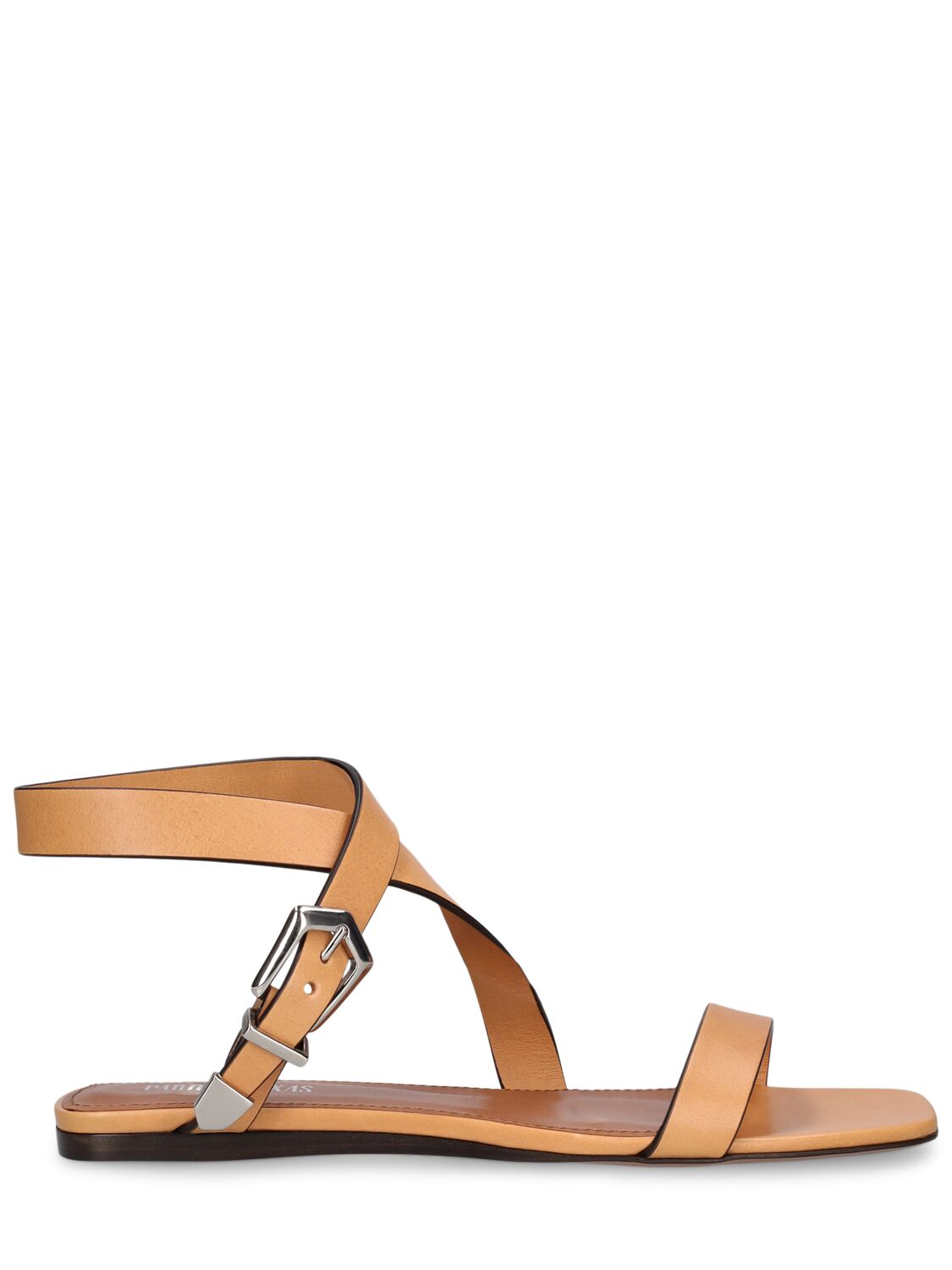 Mm Lauren Leather Flat Sandals - PARIS TEXAS - Modalova