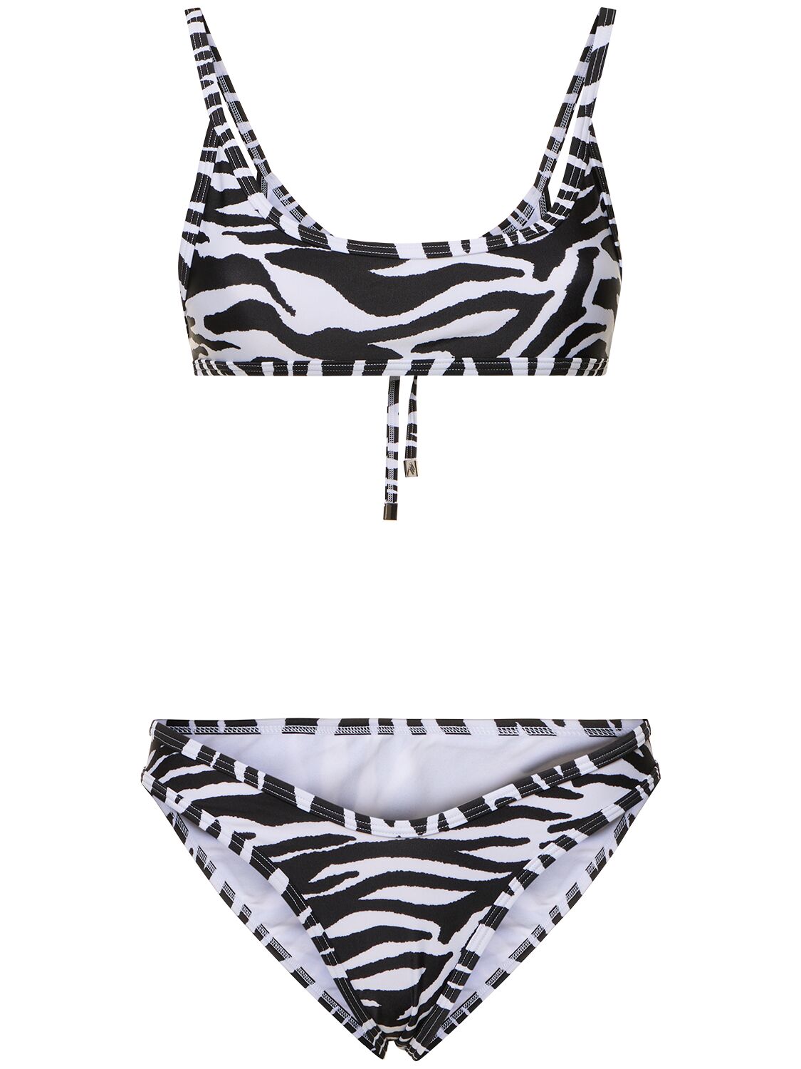 Printed Lycra Bikini Set - THE ATTICO - Modalova