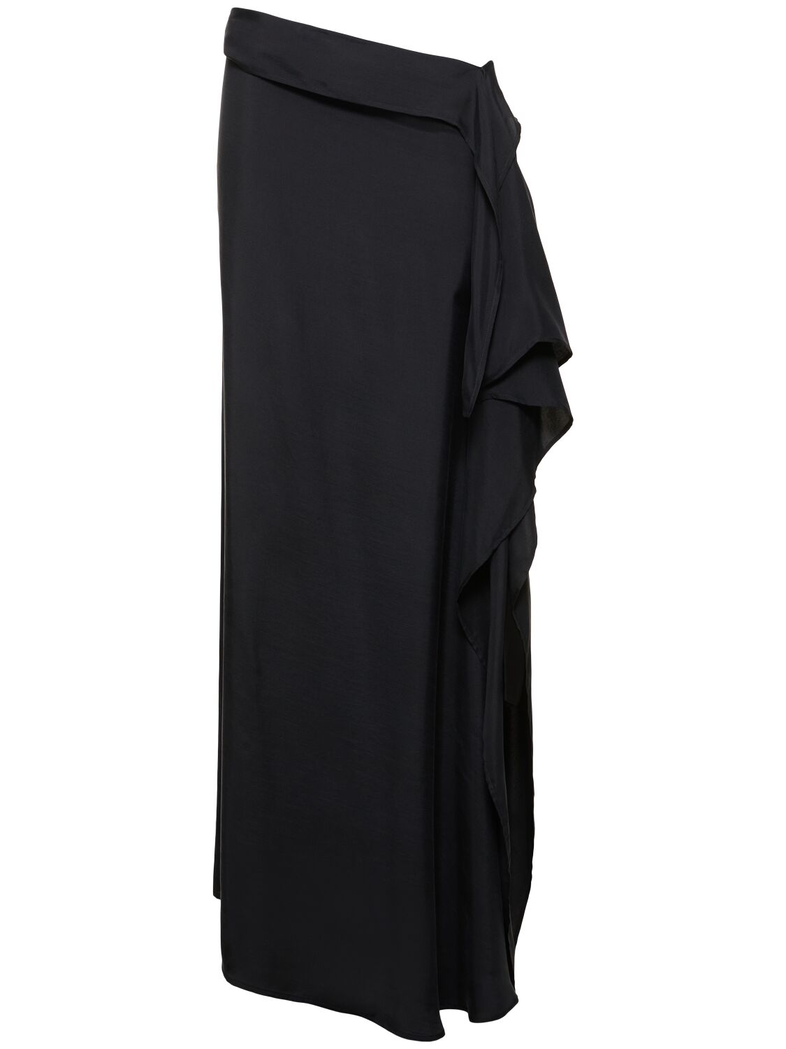 Medi Asymmetric Silk Twill Long Skirt - ANN DEMEULEMEESTER - Modalova