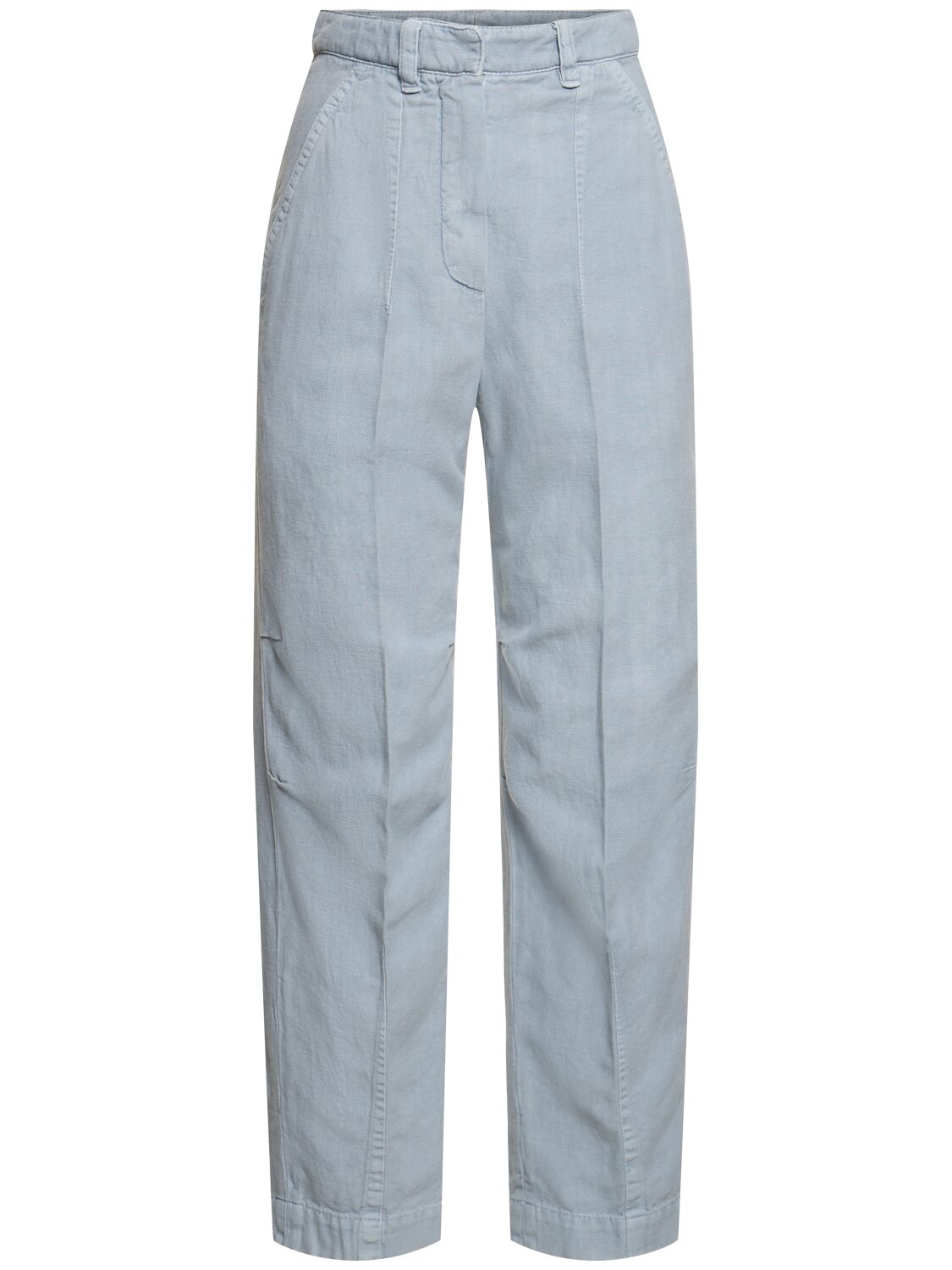Cotton & Linen Wide Pants - BRUNELLO CUCINELLI - Modalova