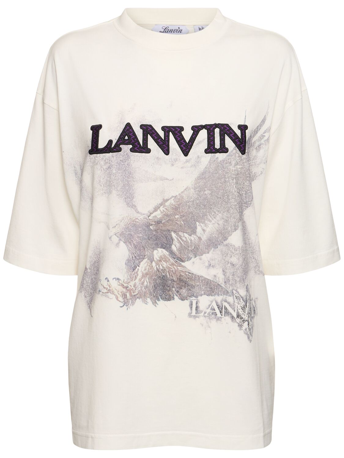 Kurzärmliges T-shirt Aus Bedruckter Baumwolle - LANVIN - Modalova