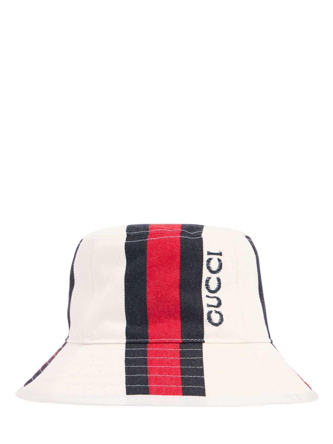 Gucci Web Detail Cotton Bucket Hat - GUCCI - Modalova