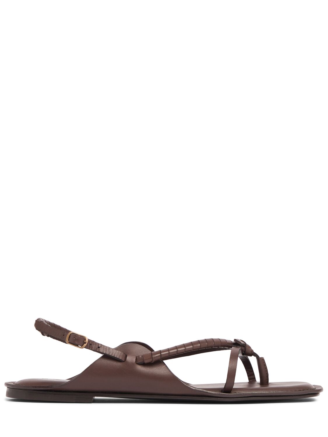 Mm Anais Leather Flat Sandals - SOEUR - Modalova