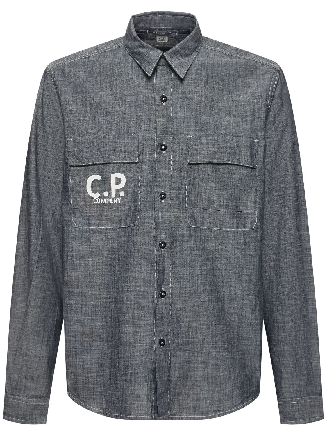 Langarm-shirt Aus Chambray - C.P. COMPANY - Modalova