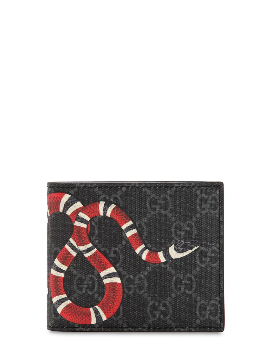Snake Printed Coated Canvas Wallet - GUCCI - Modalova