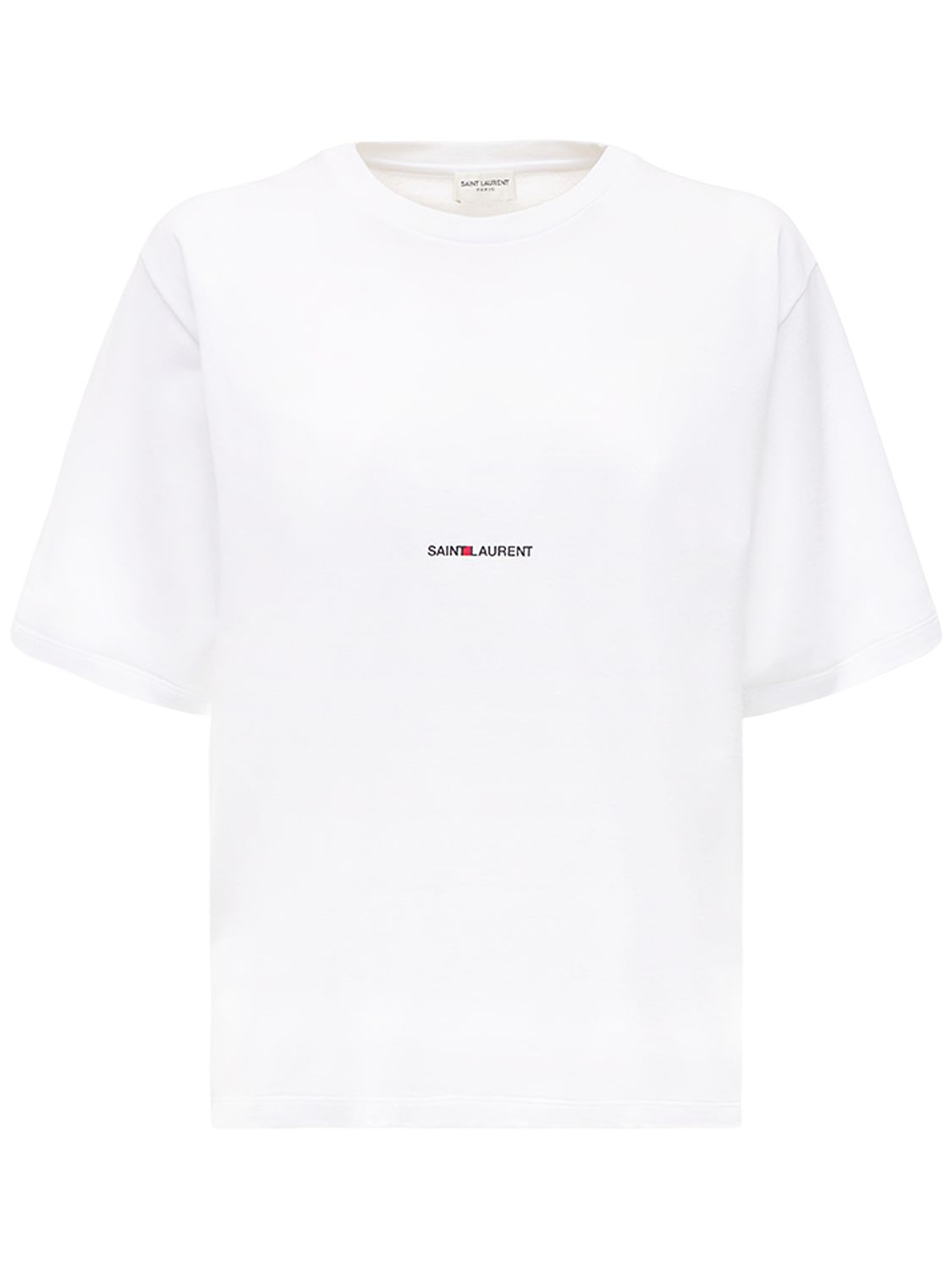T-shirt Aus Baumwolljersey Mit Logodruck - SAINT LAURENT - Modalova