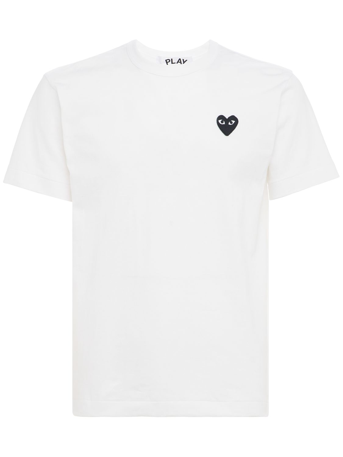 Black Heart Patch Cotton T-shirt - COMME DES GARÇONS PLAY - Modalova