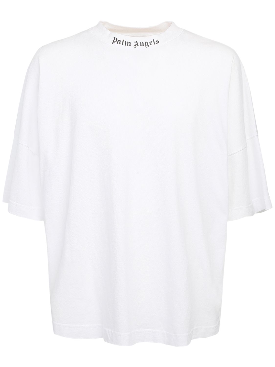 T-shirt In Jersey Di Cotone Con Logo - PALM ANGELS - Modalova