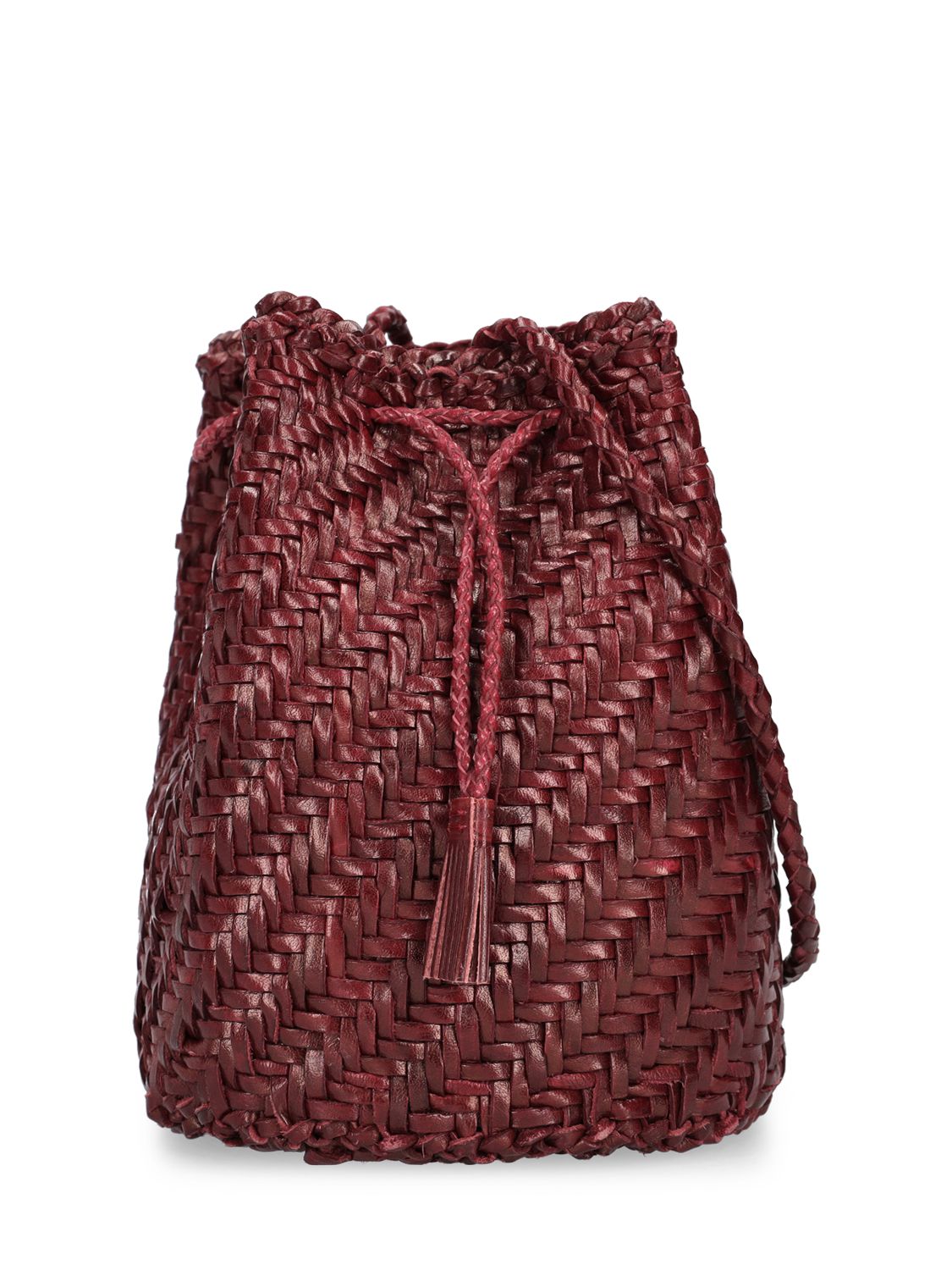 Pompom Double Jump Leather Basket Bag - DRAGON DIFFUSION - Modalova