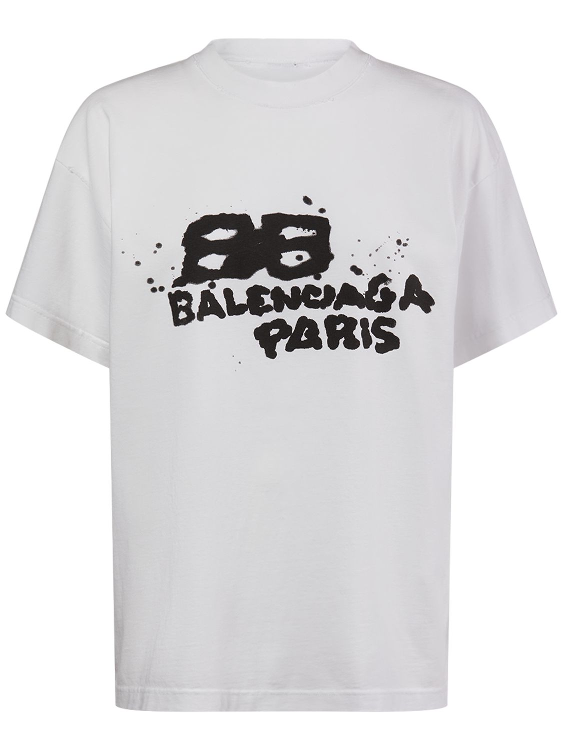 T-shirt Aus Baumwolle - BALENCIAGA - Modalova