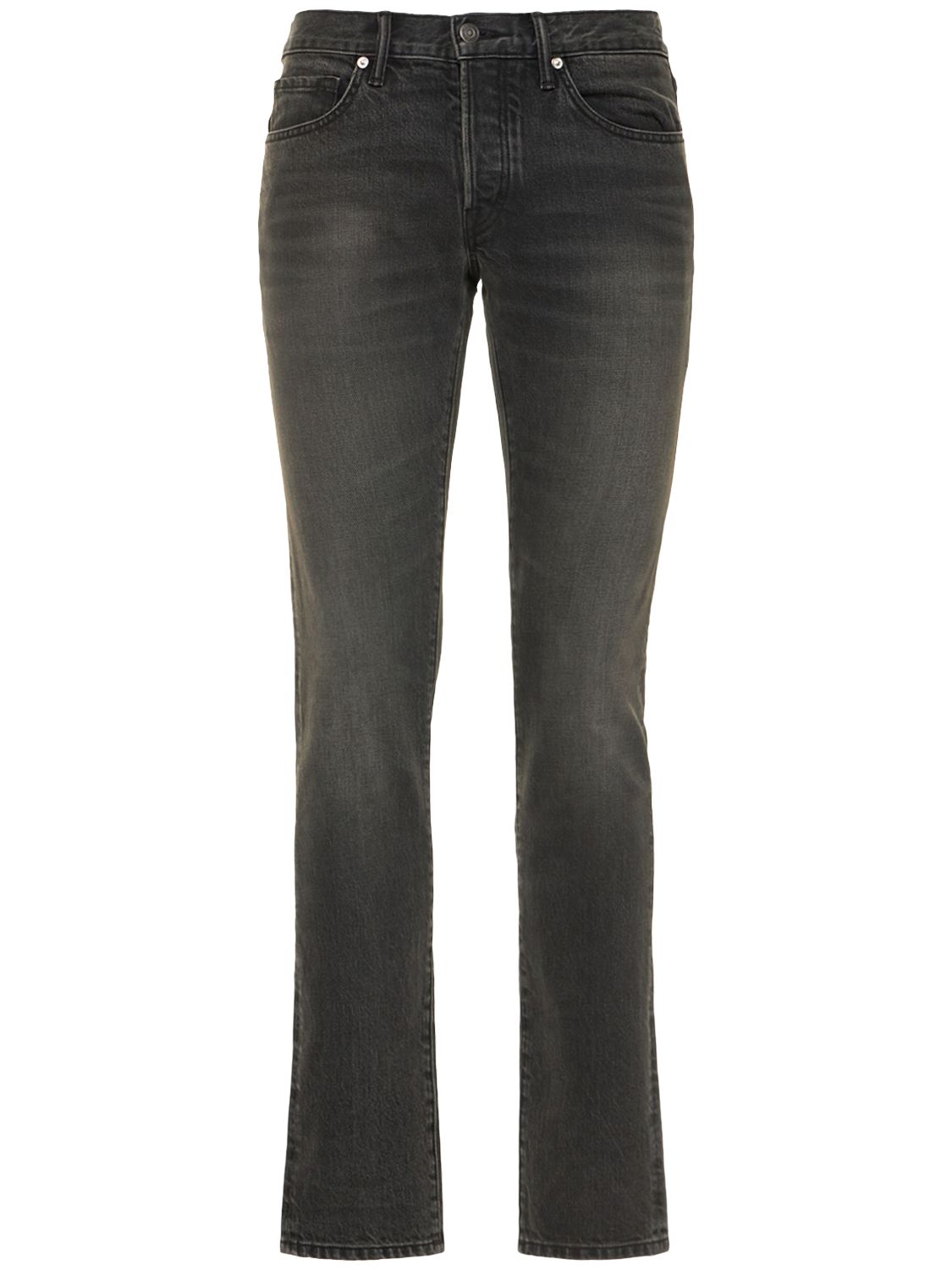 Aged Black Wash Slim Fit Jeans - TOM FORD - Modalova