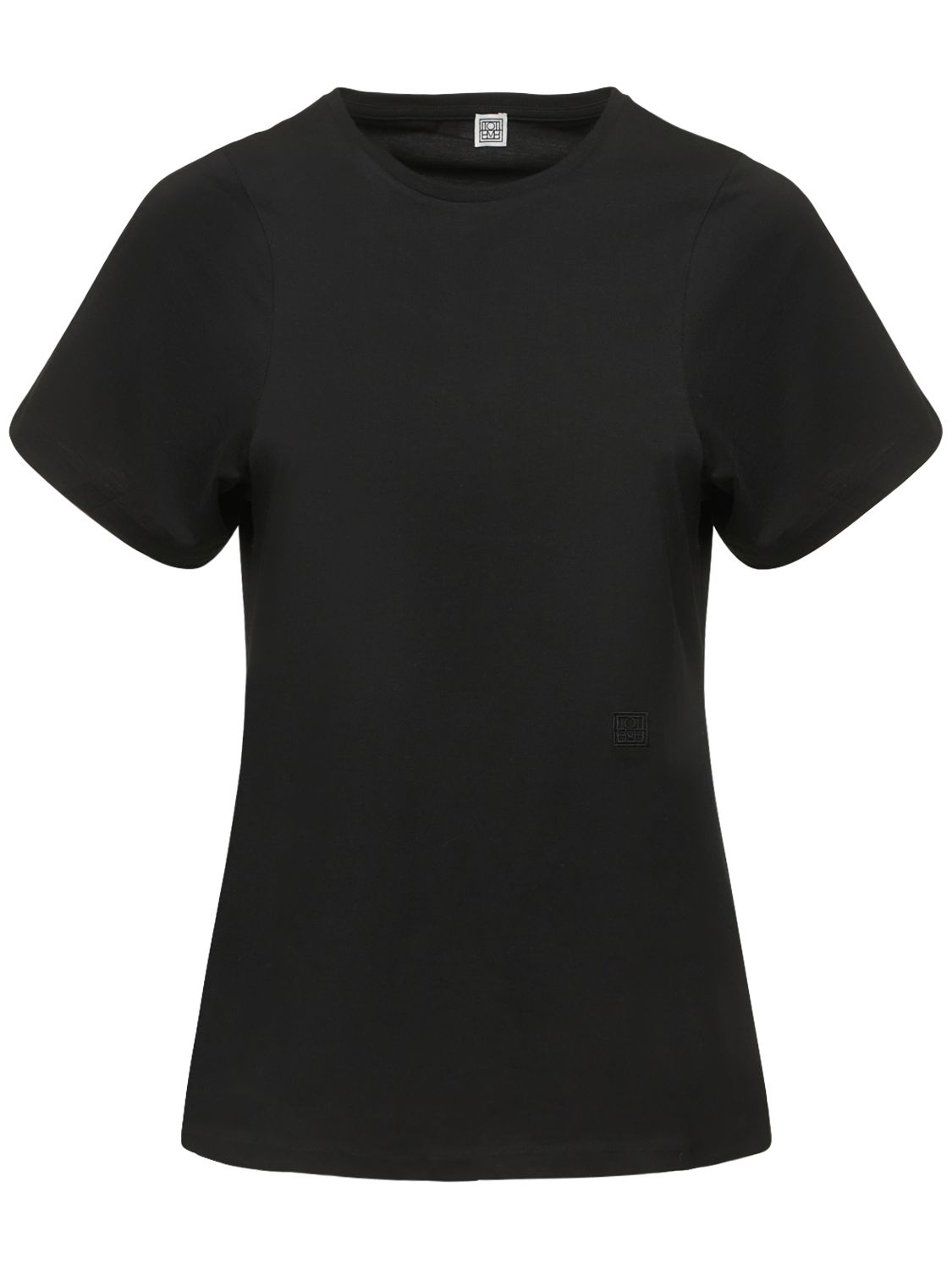 Curved Seam Cotton T-shirt - TOTEME - Modalova