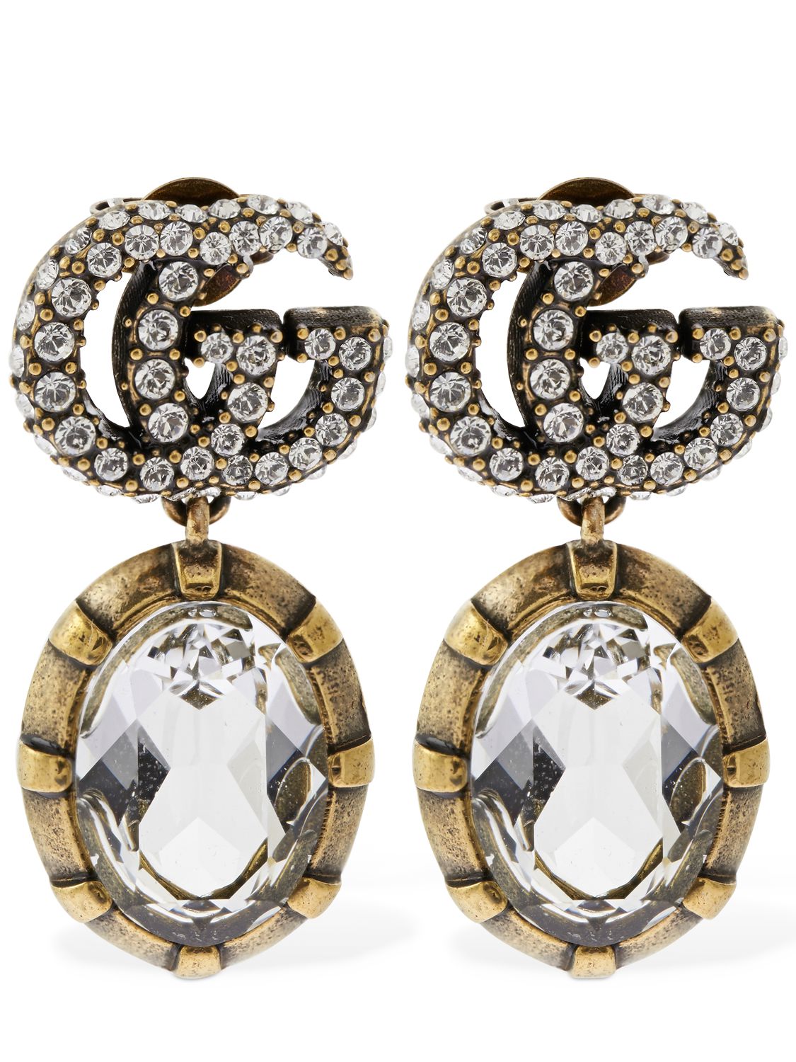 Gg Marmont Embellished Earrings - GUCCI - Modalova