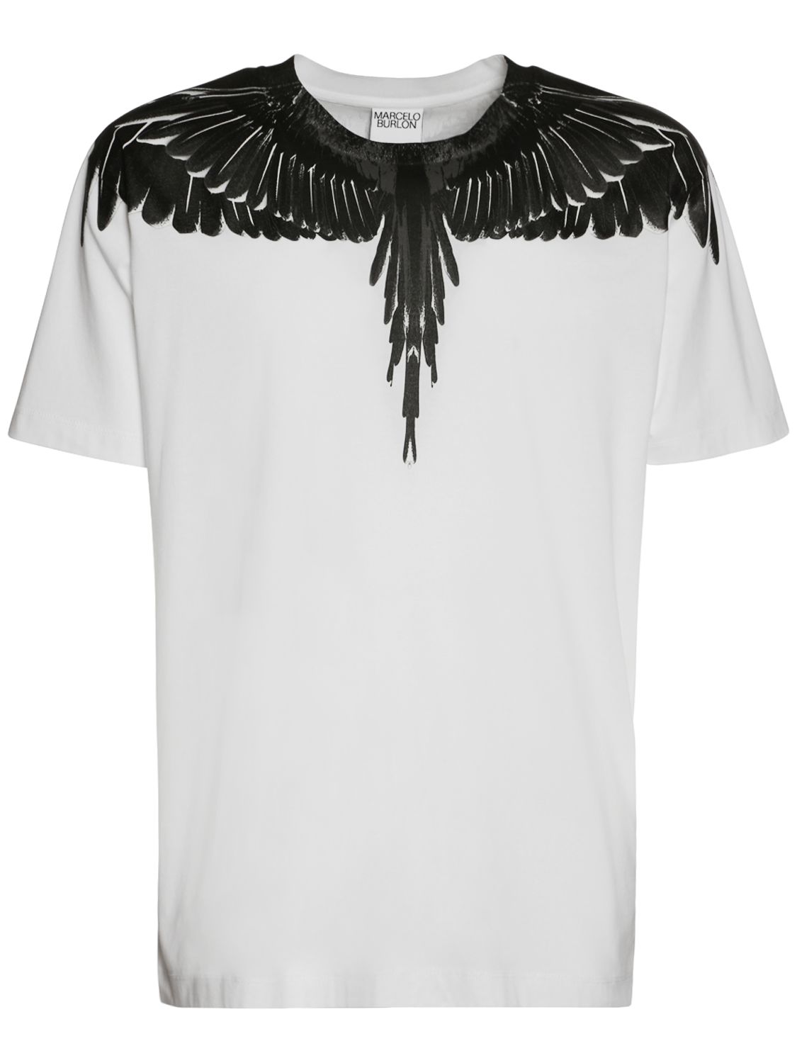 Icon Wings Print Cotton Jersey T-shirt - MARCELO BURLON COUNTY OF MILAN - Modalova