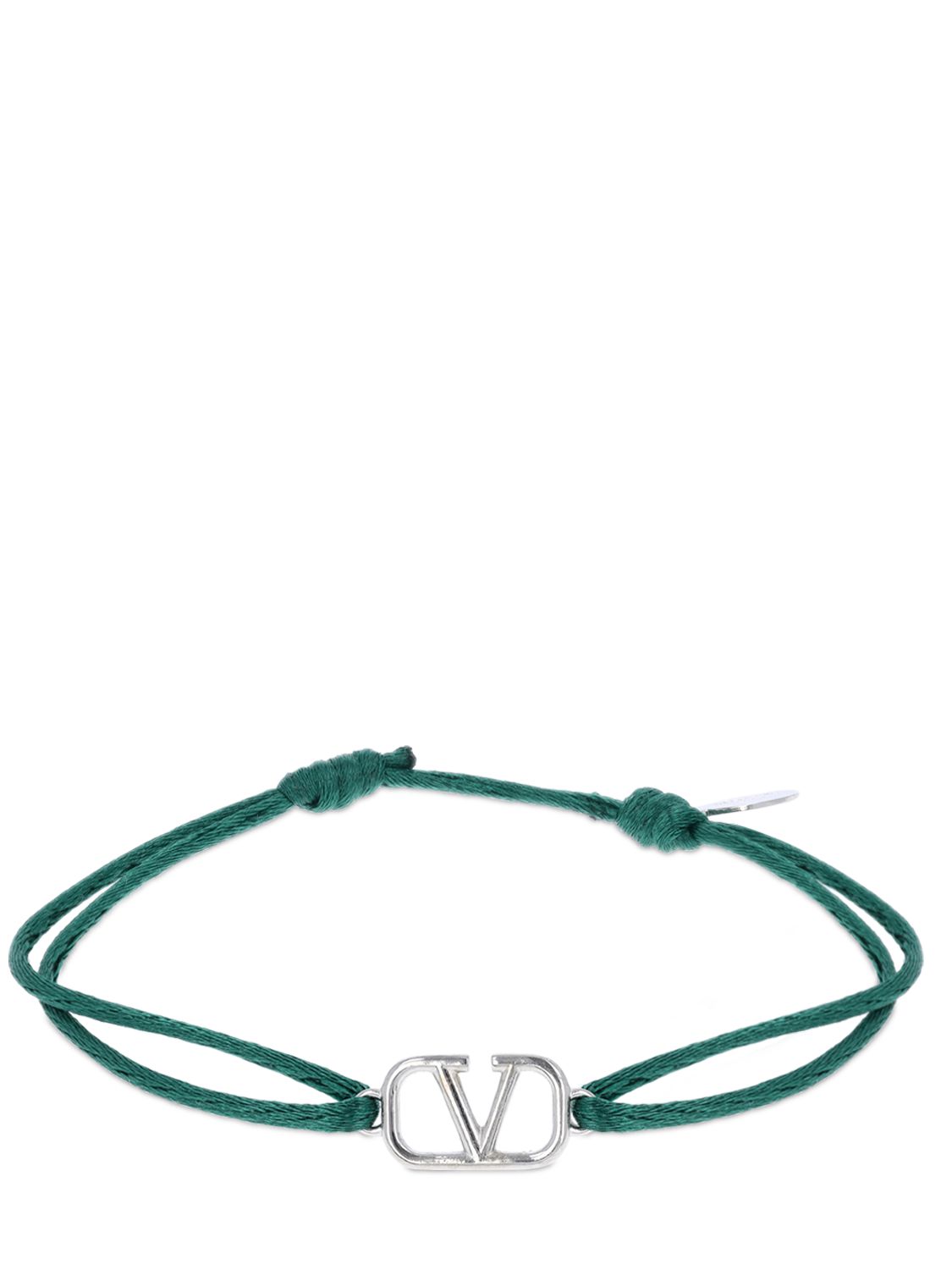 V Logo Slim Adjustable Bracelet - VALENTINO GARAVANI - Modalova