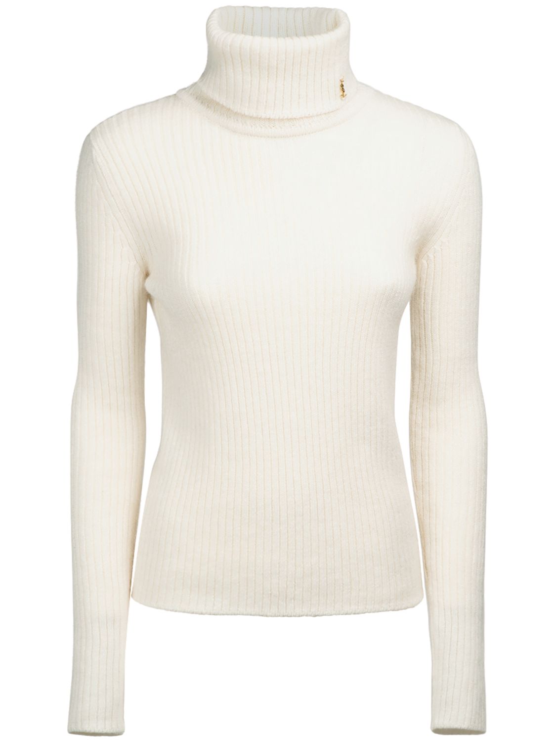 Wool Blend Turtleneck Sweater - SAINT LAURENT - Modalova