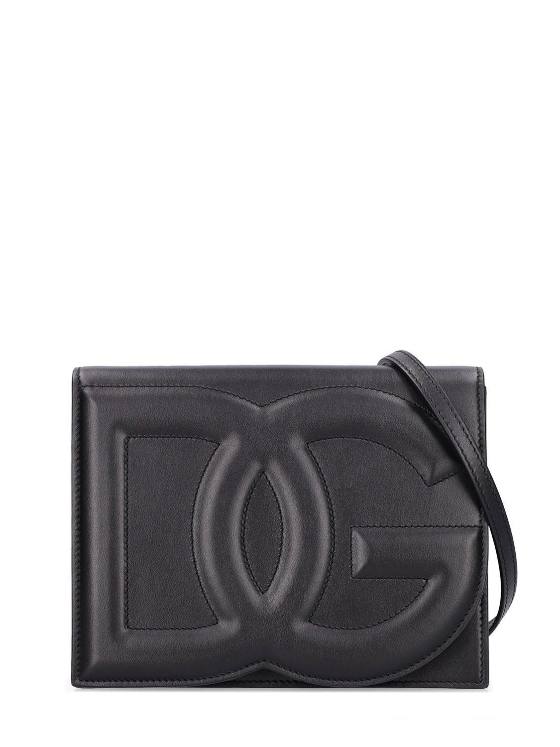 Dg Logo Leather Shoulder Bag - DOLCE & GABBANA - Modalova
