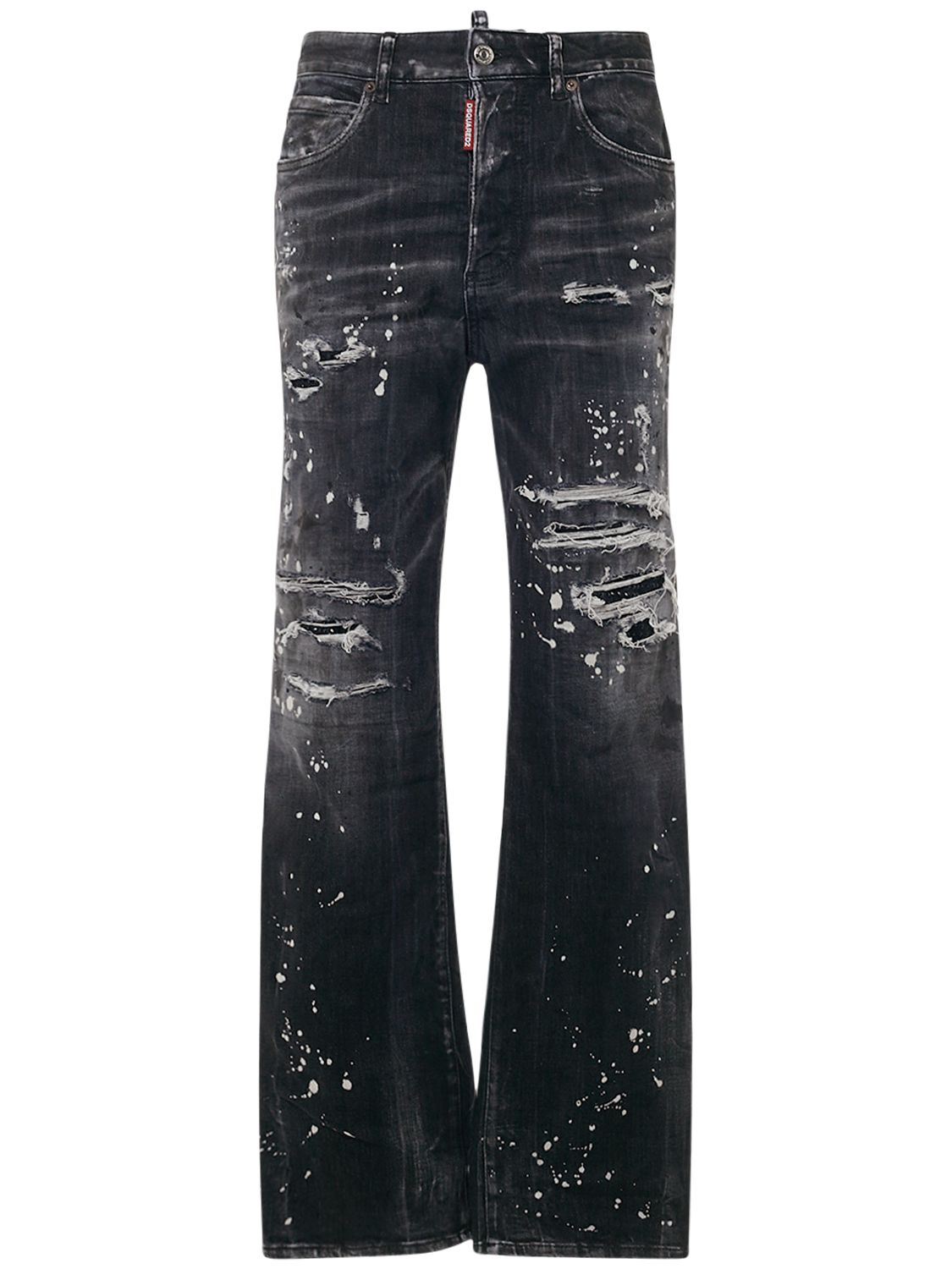 Distressed Mid Rise Wide Leg Jeans - DSQUARED2 - Modalova