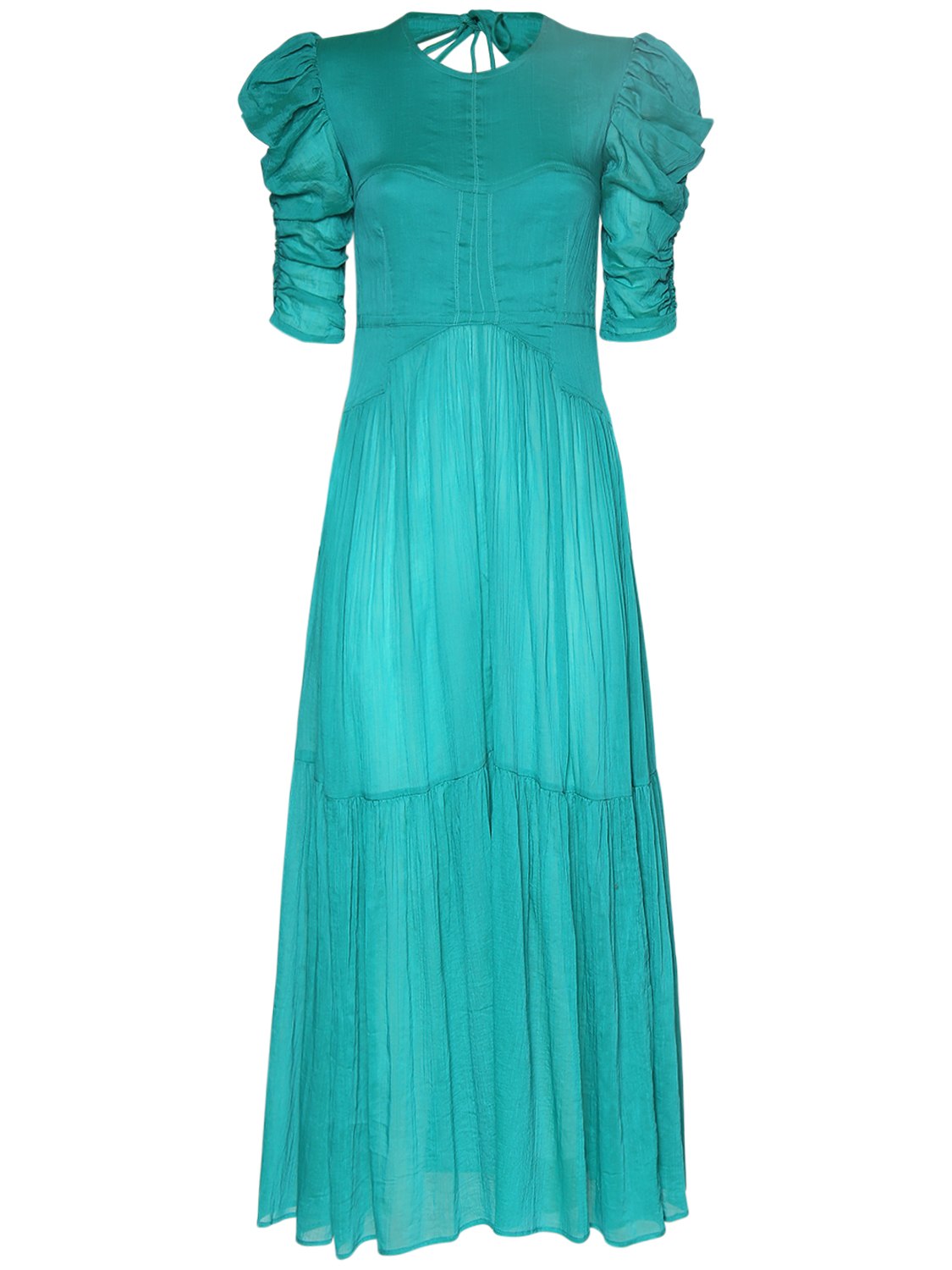 Bealisa Ruched Cotton Silk Maxi Dress - ISABEL MARANT - Modalova