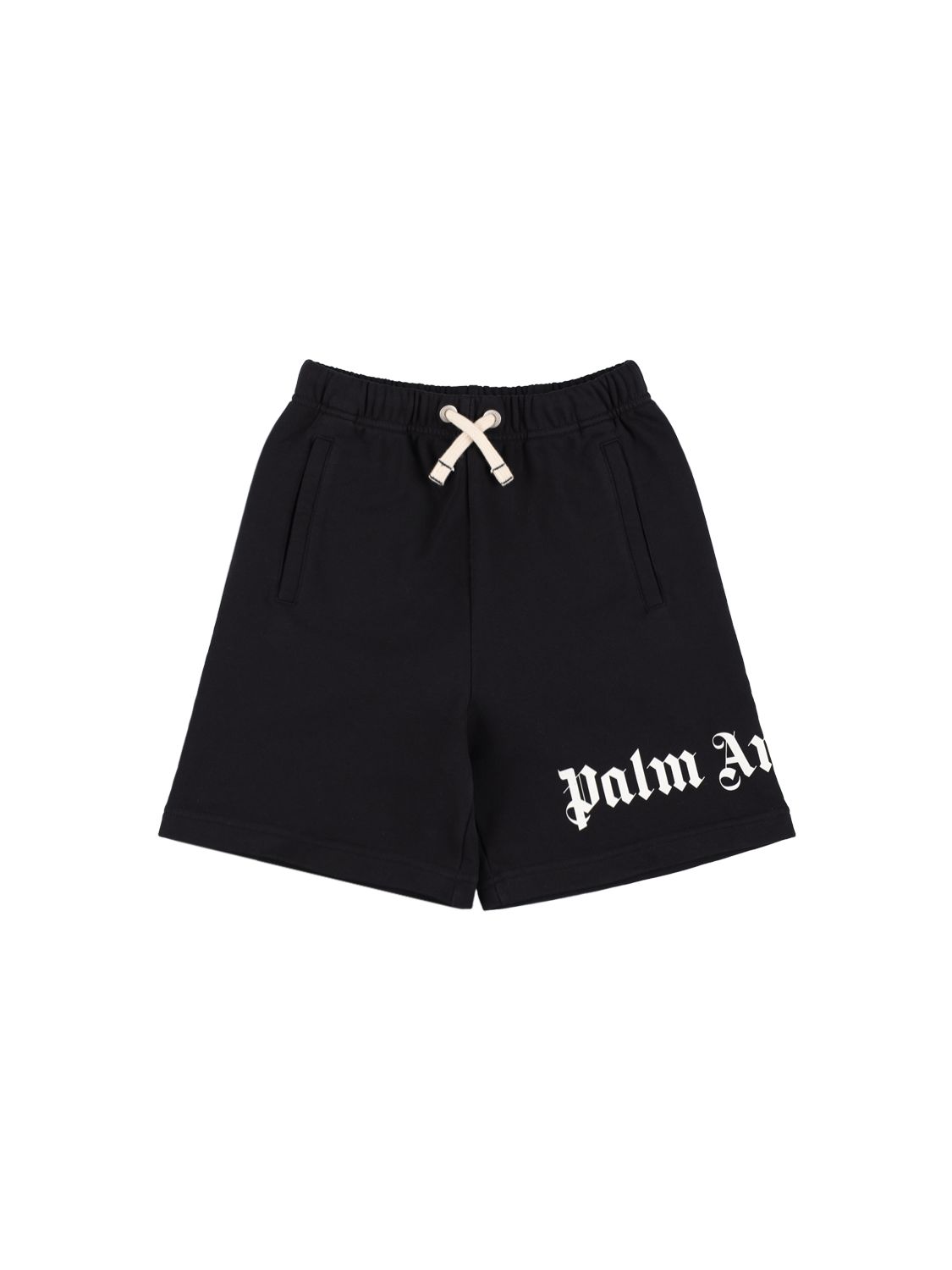 Shorts In Felpa Di Cotone / Logo - PALM ANGELS - Modalova