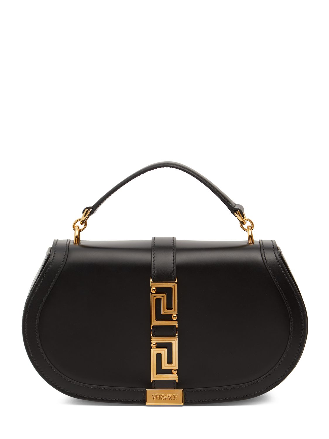Greca Goddess Leather Top Handle Bag - VERSACE - Modalova