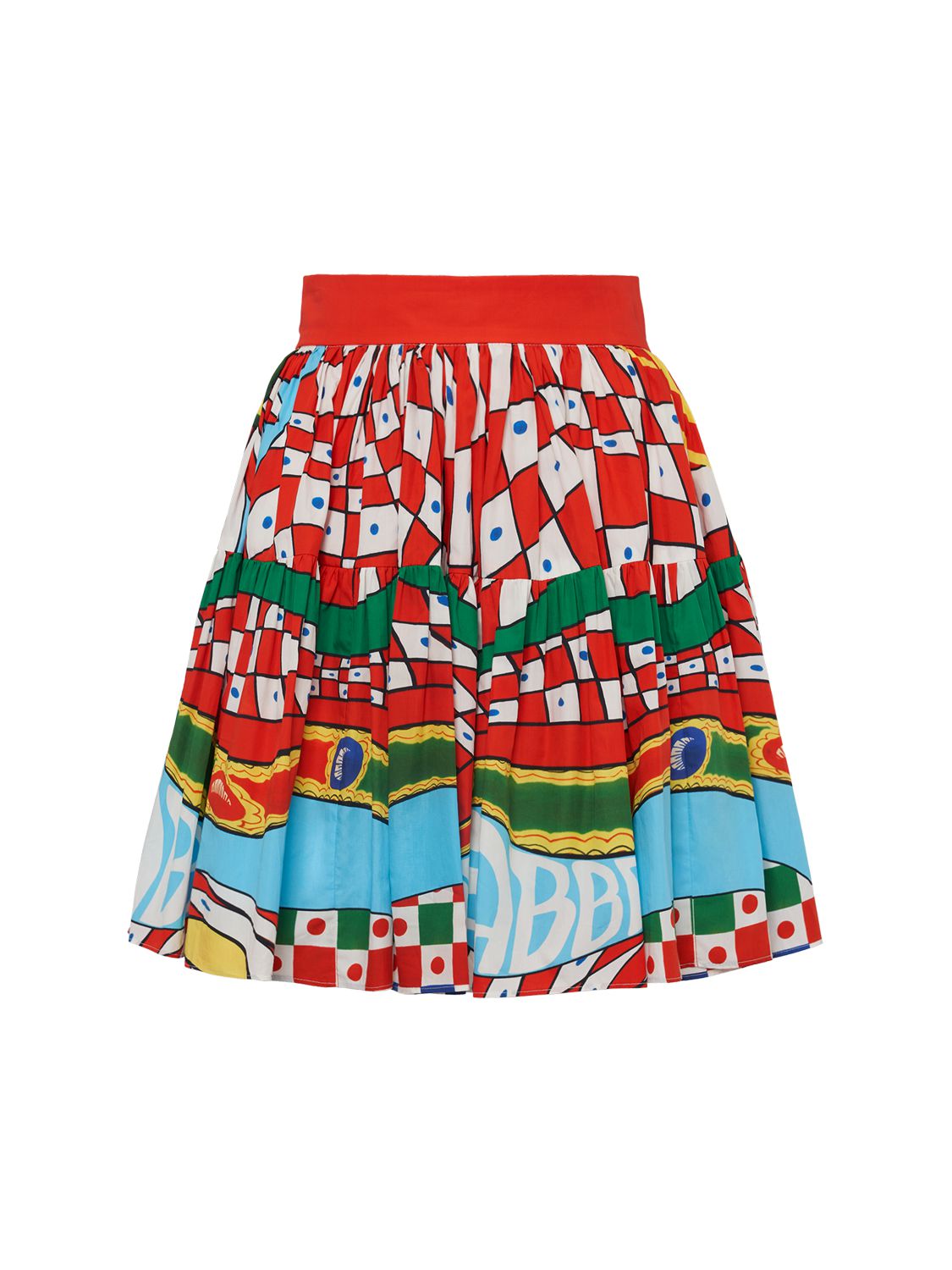 Carretto Print Cotton Poplin Mini Skirt - DOLCE & GABBANA - Modalova