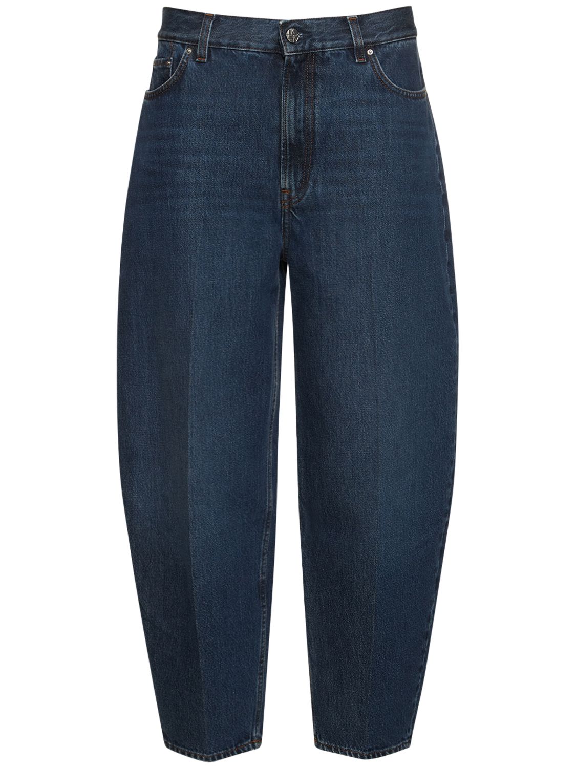 Tapered Cotton Denim Wide Jeans - TOTEME - Modalova