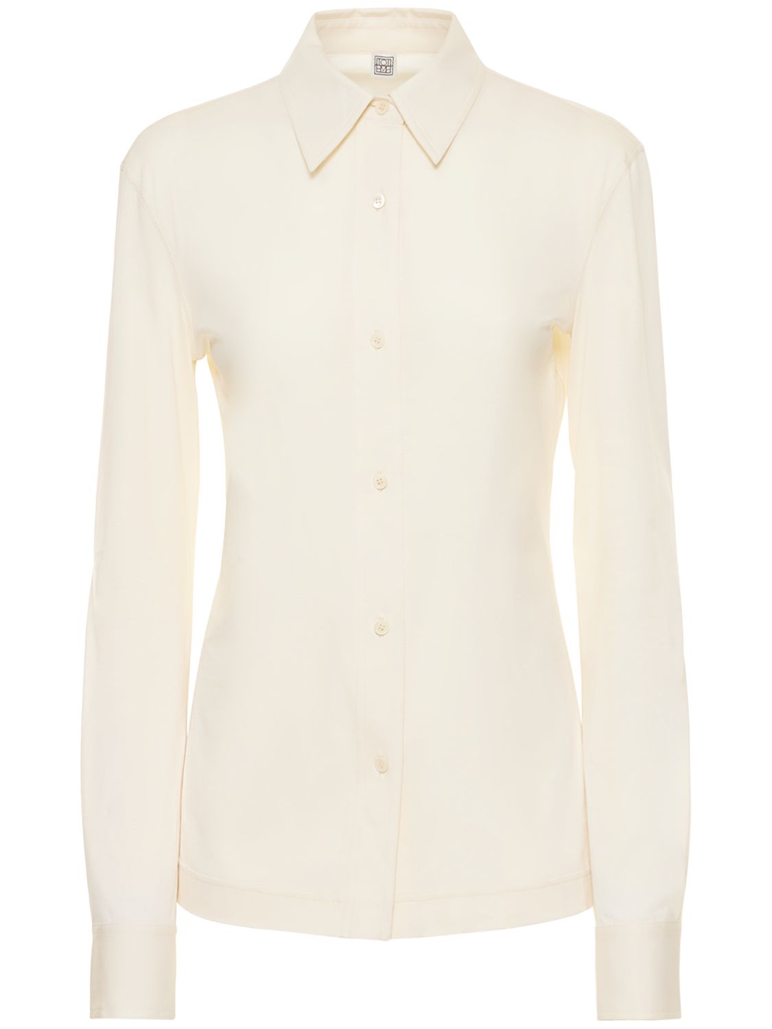 Slim Cotton Jersey Shirt - TOTEME - Modalova