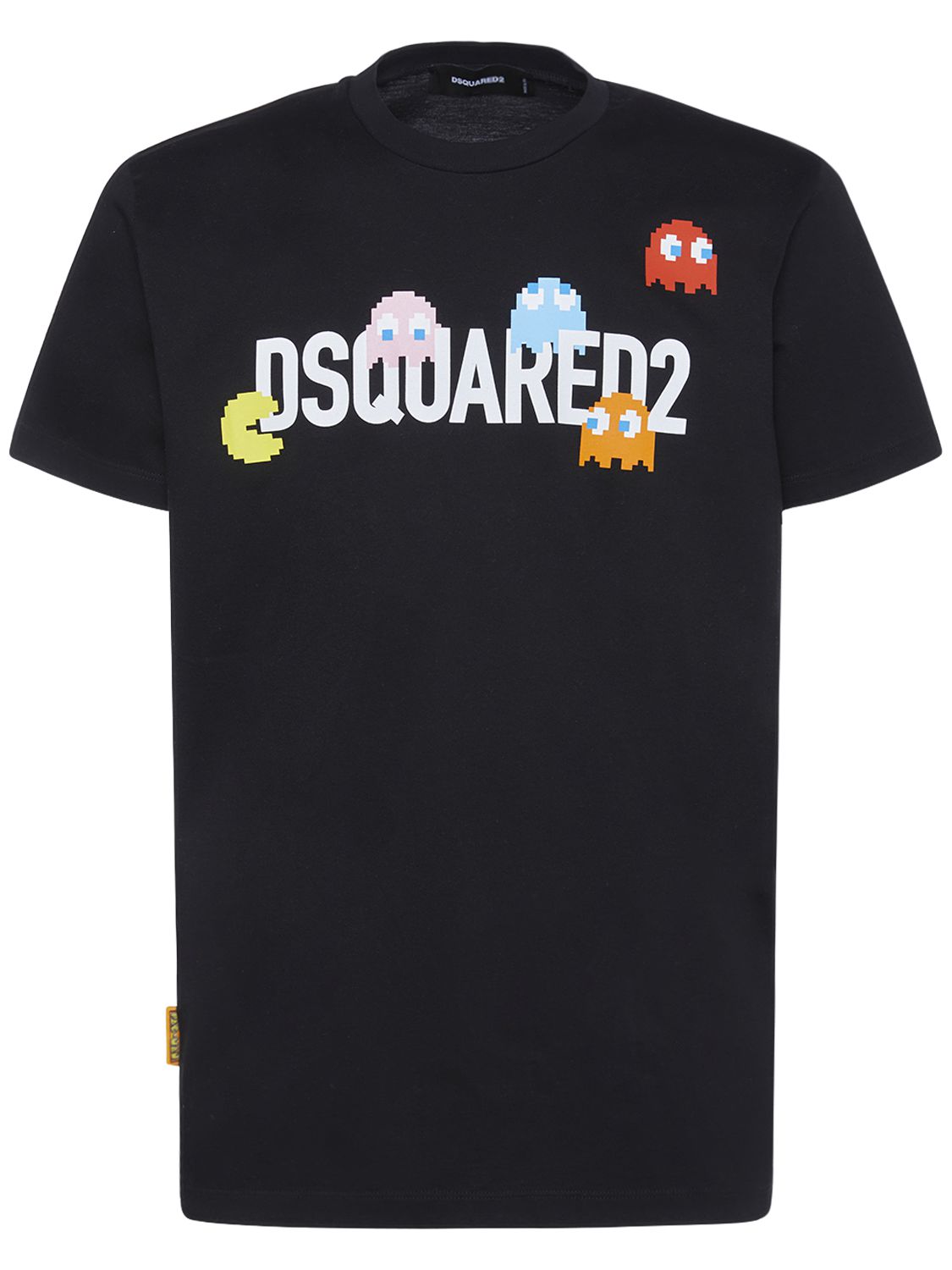 T-shirt Pac-man In Cotone Con Logo - DSQUARED2 - Modalova