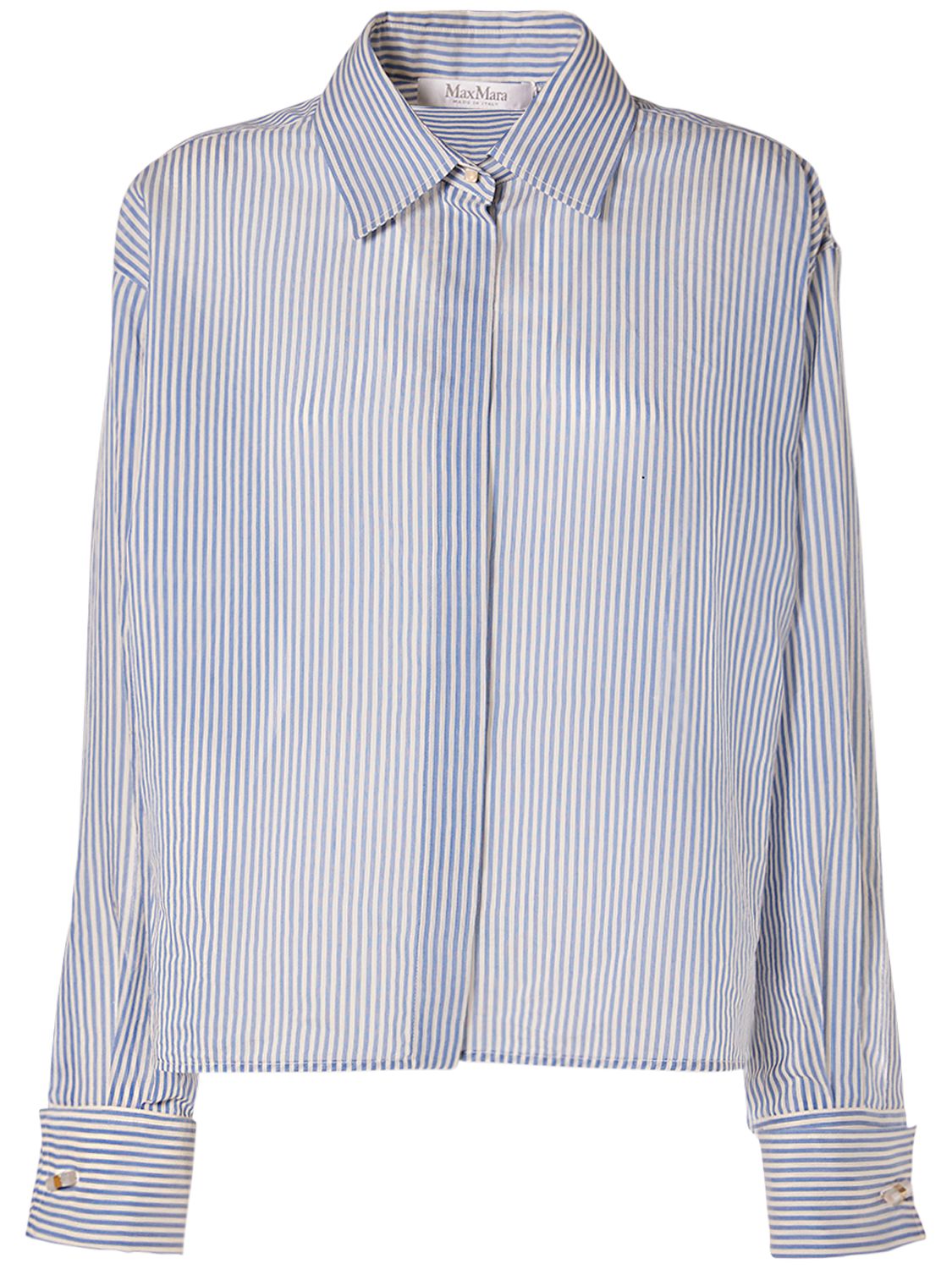 Vertigo Striped Cotton & Silk Shirt - MAX MARA - Modalova