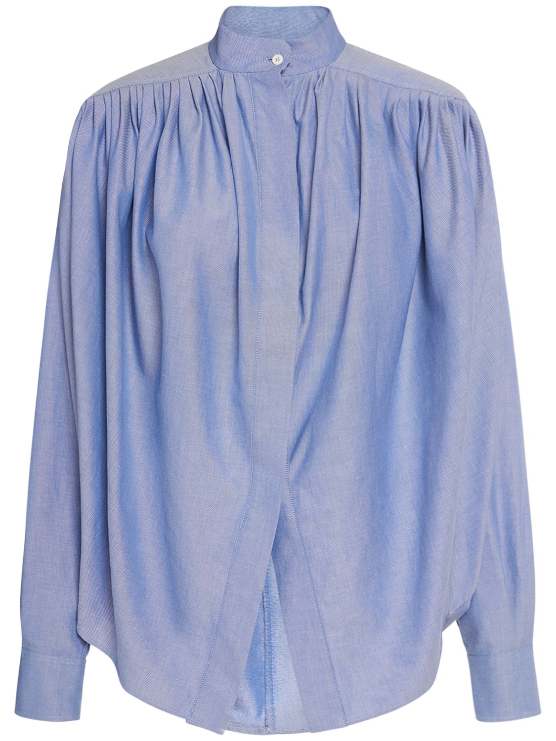 Draped Cotton Long Sleeve Shirt - ETRO - Modalova