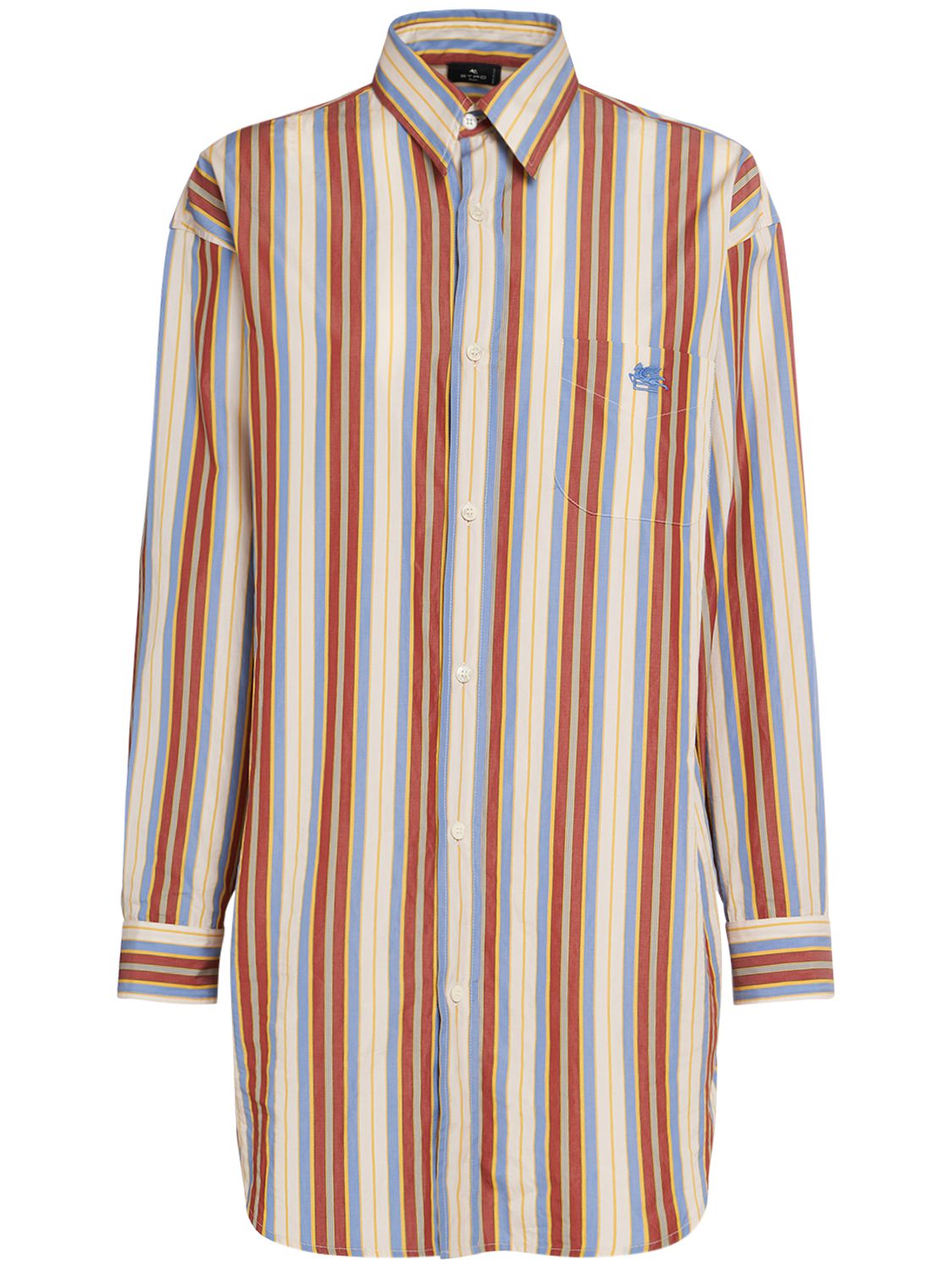 Striped Oversized Cotton L/s Shirt - ETRO - Modalova
