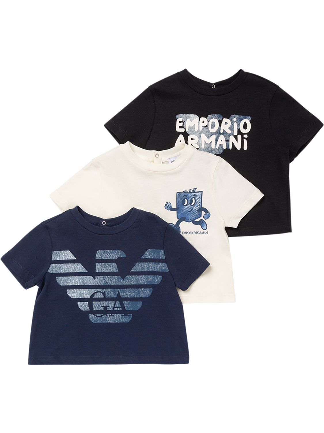 Er-pack Bedruckte T-shirts Aus Baumwolljersey - EMPORIO ARMANI - Modalova