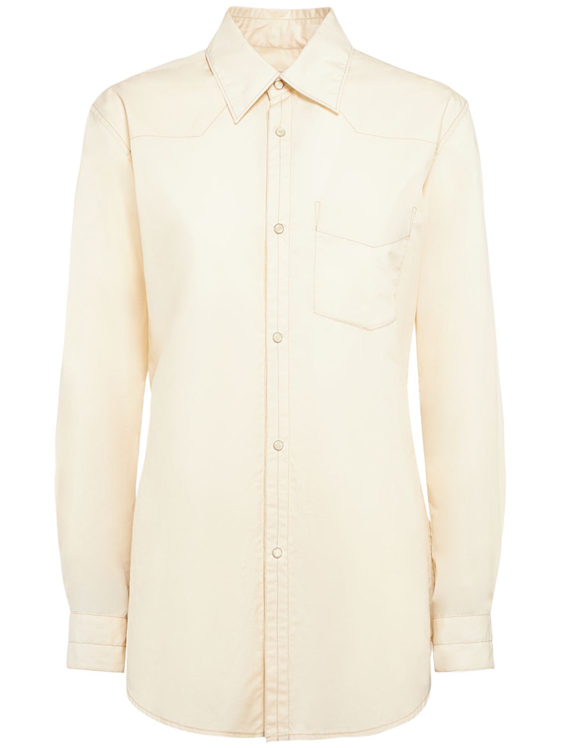 Western Cotton Fitted Shirt - LEMAIRE - Modalova