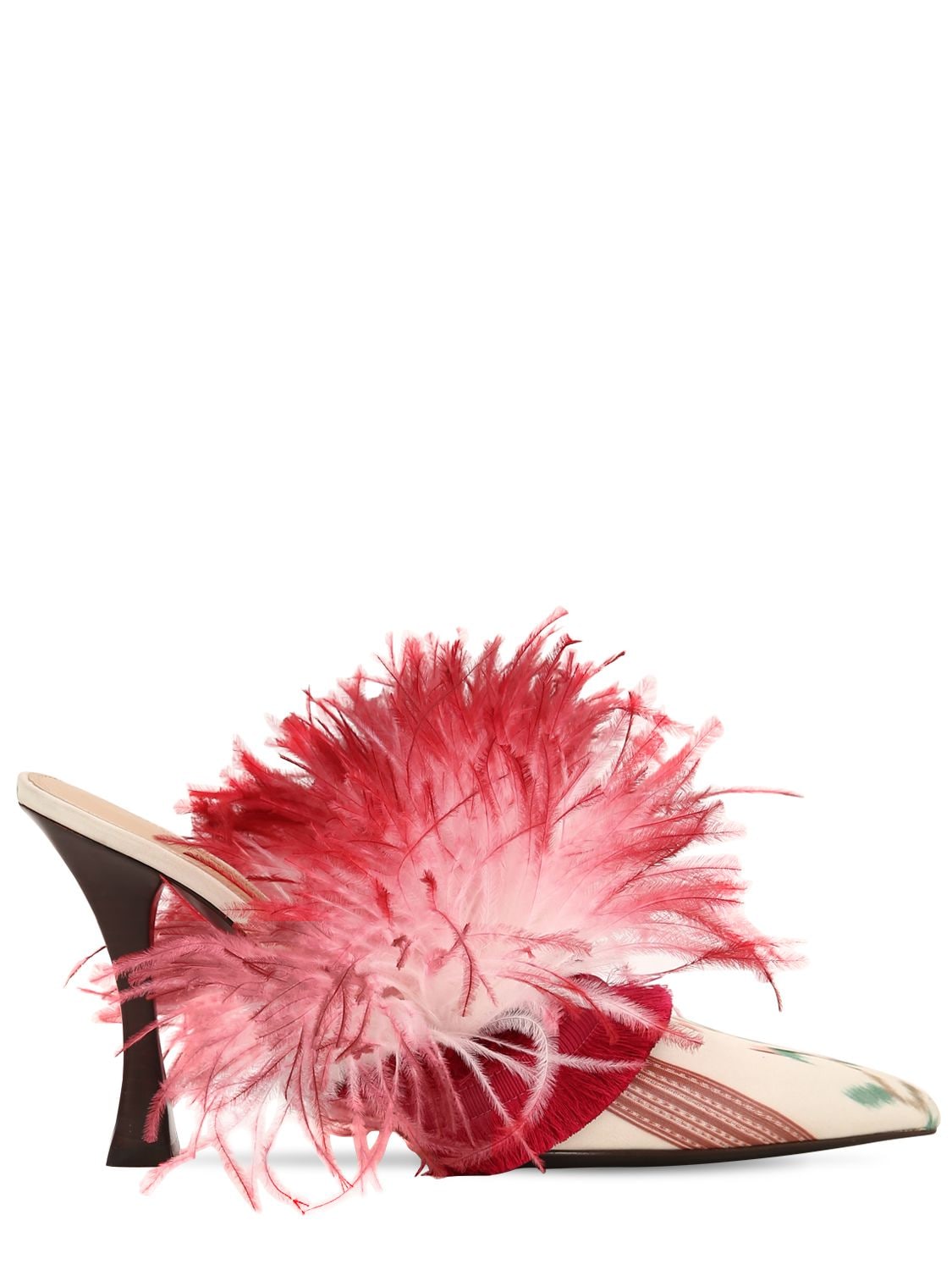 Mm Feather & Satin Mules - TABITHA SIMMONS FOR BROCK COLLECTION - Modalova