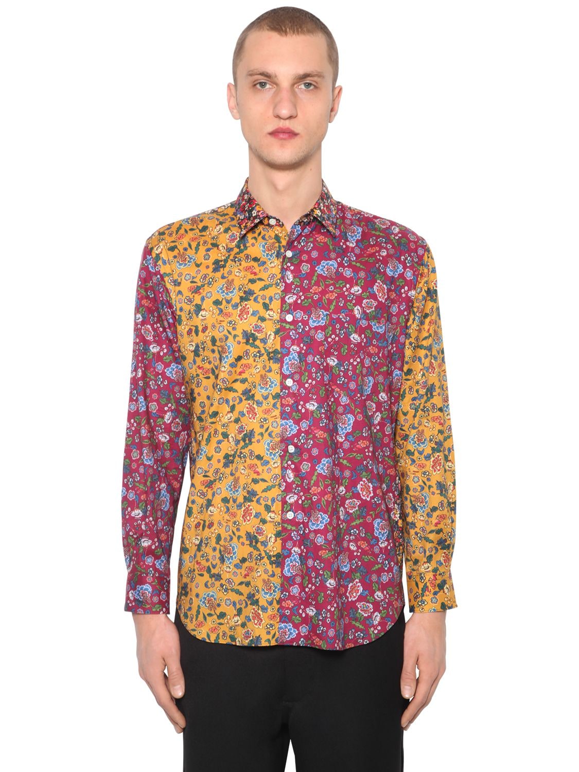 Comme Des Garçons Shirt | Hombre Camisa De Algodón Popelina Estampado Floral S - COMME DES GARÇONS SHIRT - Modalova