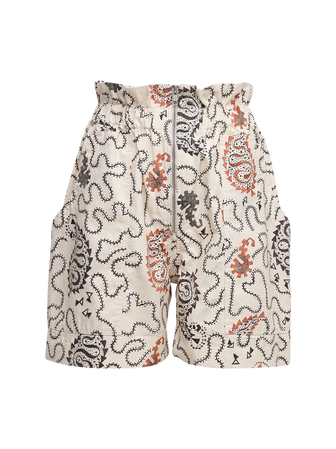Nawel Printed Cotton Shorts - ISABEL MARANT ÉTOILE - Modalova