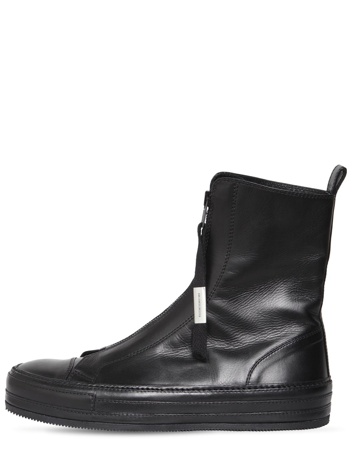 Reyer Nappa Leather High Zip Sneakers - ANN DEMEULEMEESTER - Modalova