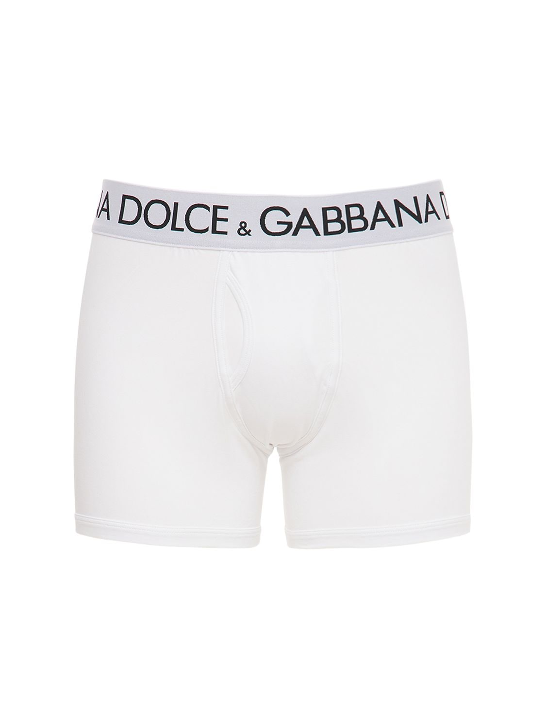 Logo Cotton Boxer Briefs - DOLCE & GABBANA - Modalova