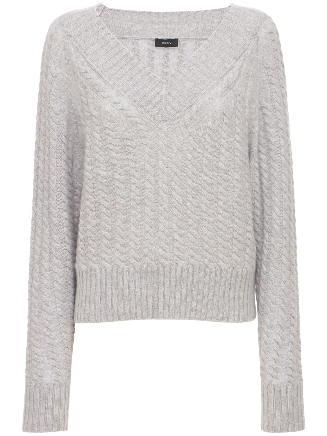 V Neck Cashmere Knit Sweater - THEORY - Modalova