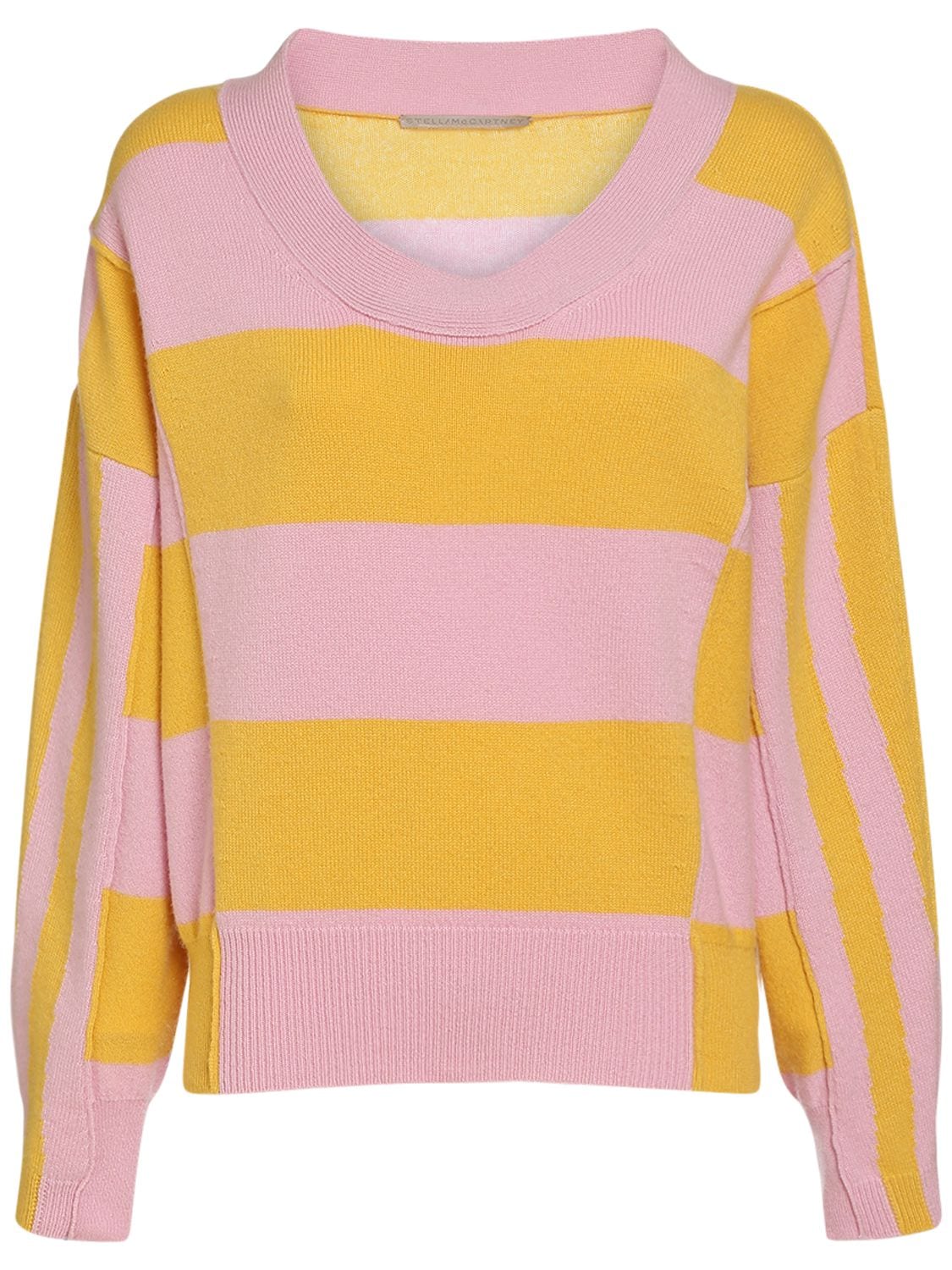Striped Cashmere & Wool Knit Sweater - STELLA MCCARTNEY - Modalova