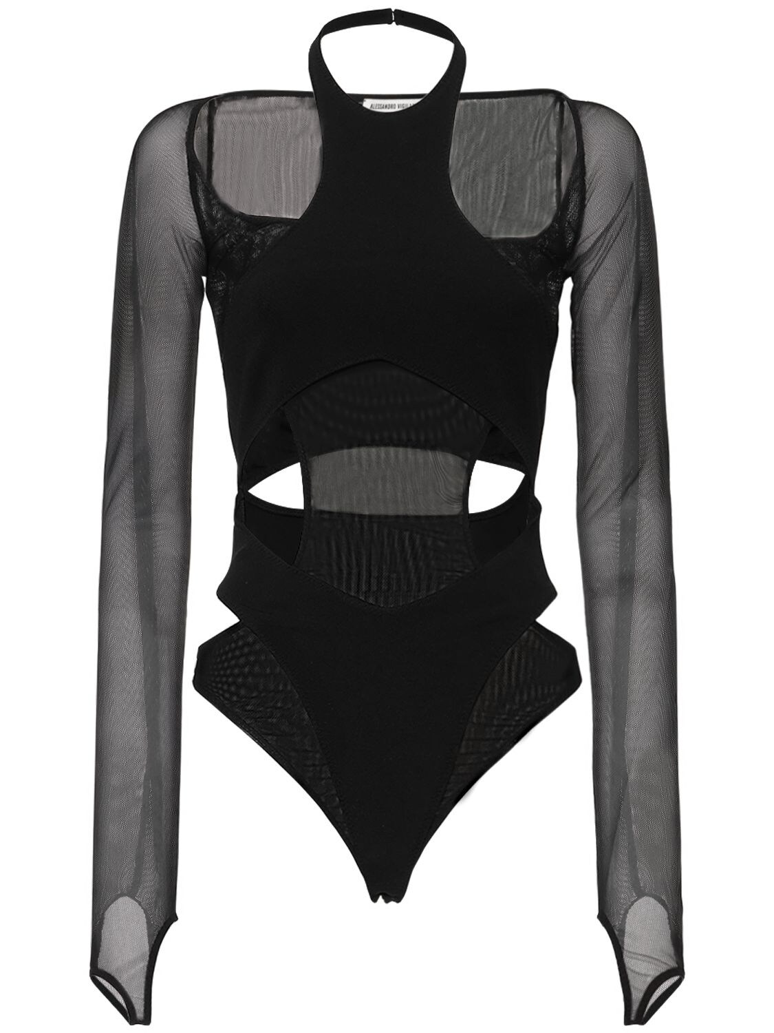 Tech Bodysuit W/ Cut Out Details - ALESSANDRO VIGILANTE - Modalova