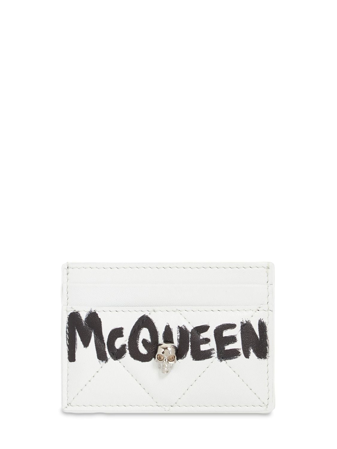 Grafiti Leather Card Holder - ALEXANDER MCQUEEN - Modalova