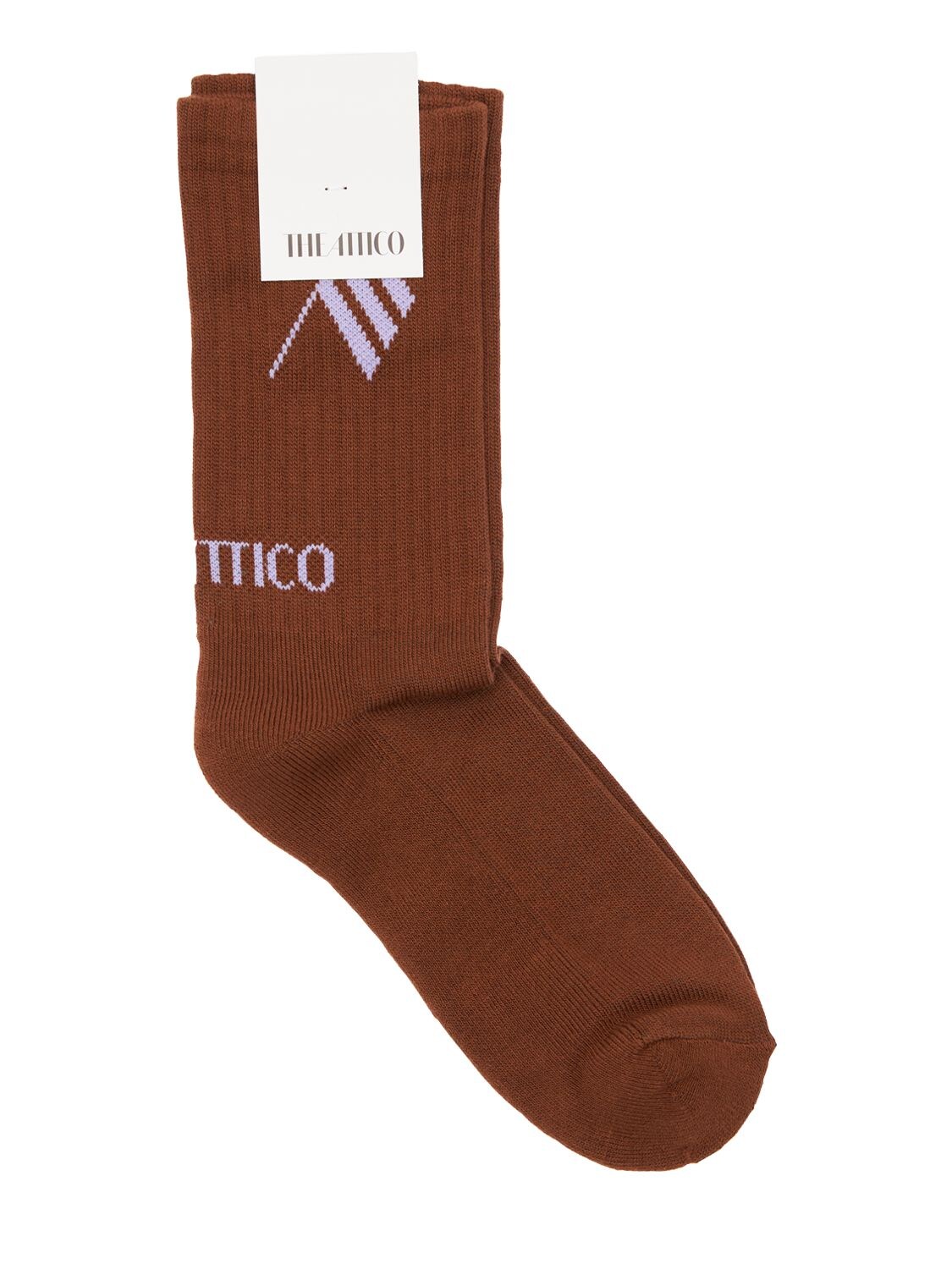 Sahara Printed Logo Cotton Socks - THE ATTICO - Modalova