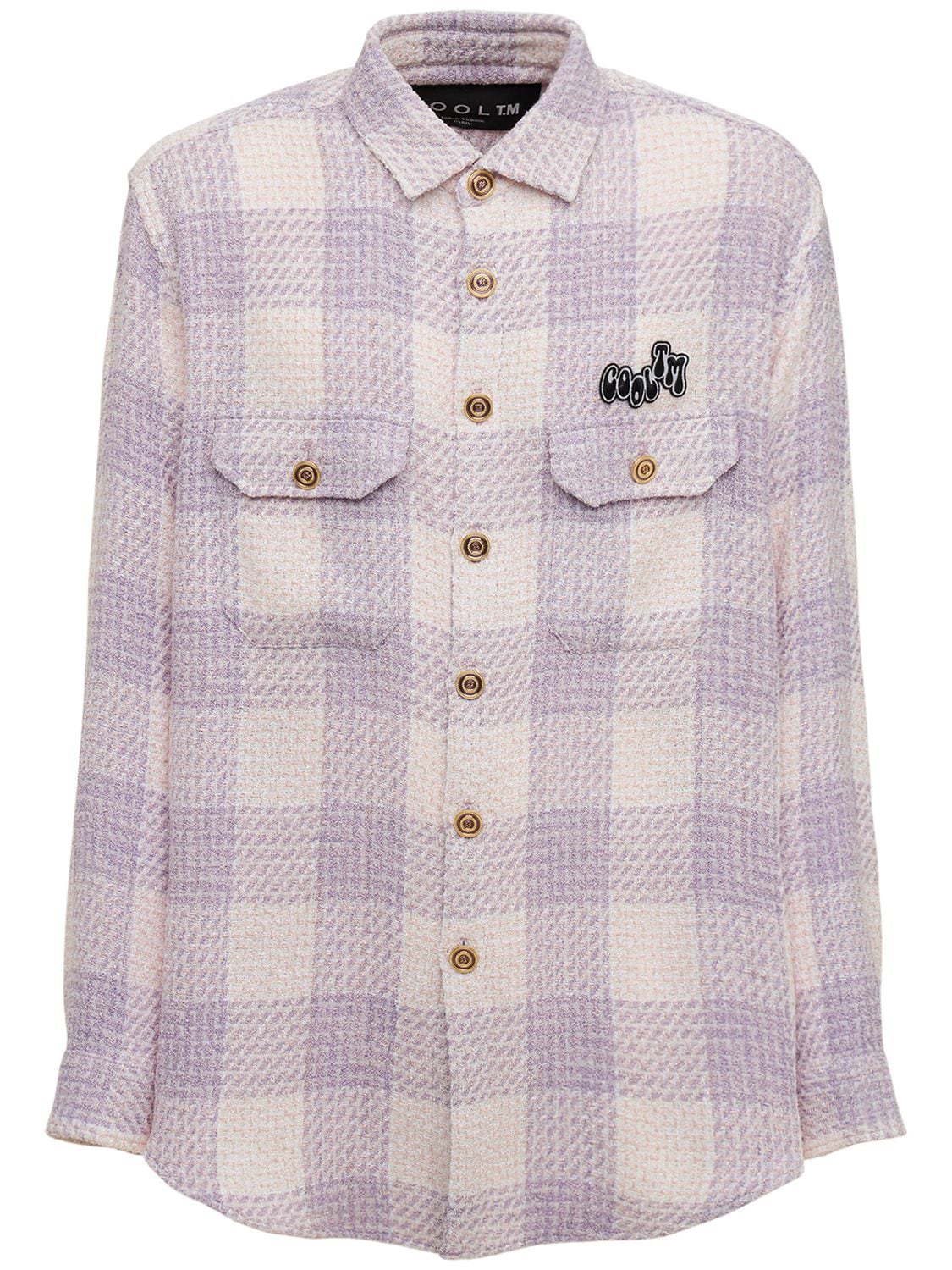 Oversize Cotton Blend Tweed Shirt - COOL TM - Modalova