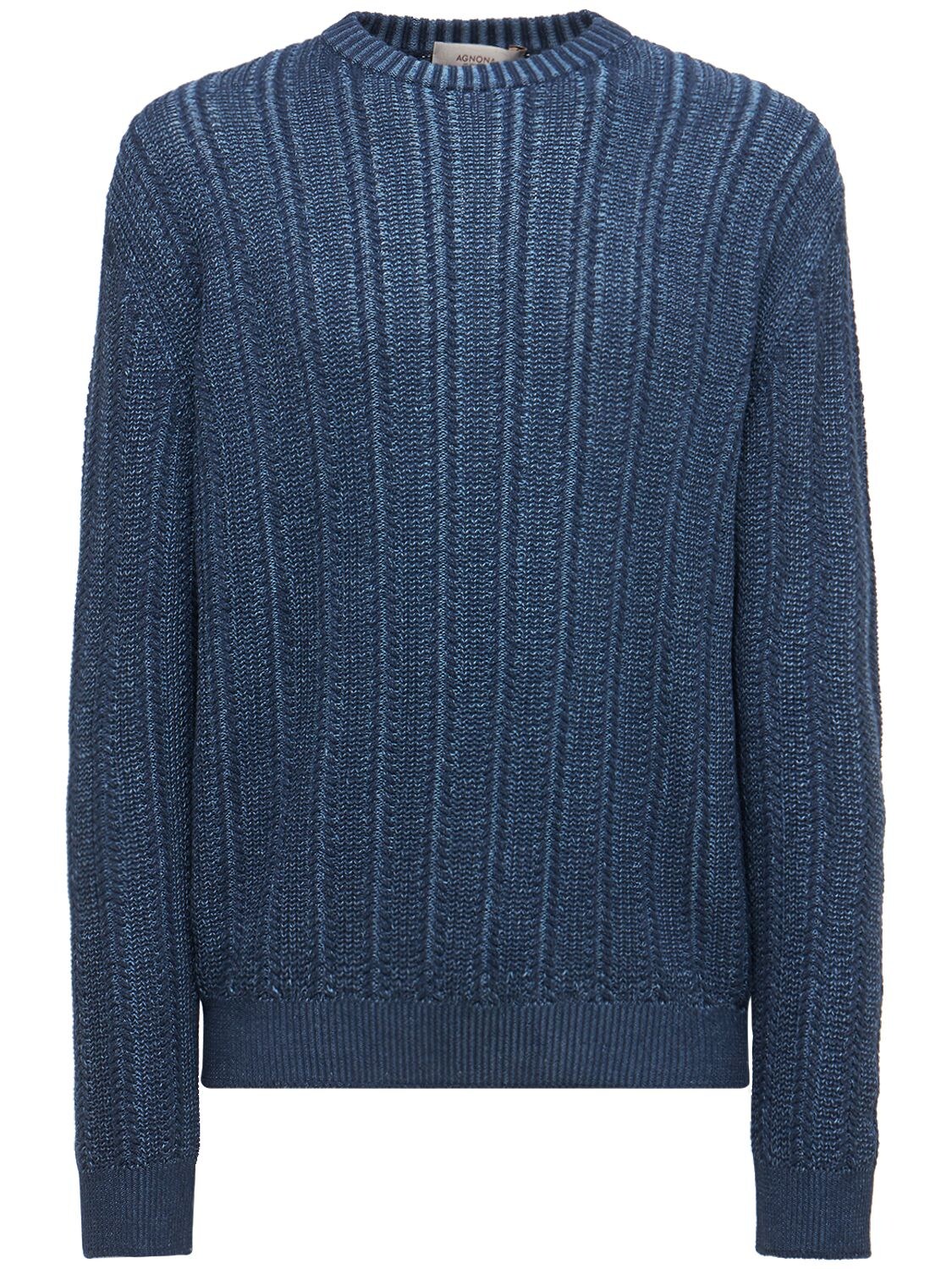 Cashmere Blend Knit Crewneck Sweater - AGNONA - Modalova