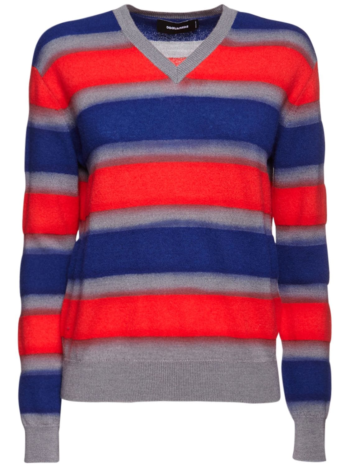 Striped Wool Blend Knit Sweater - DSQUARED2 - Modalova