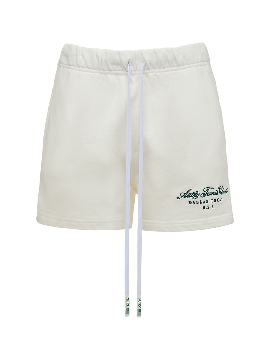 Tennis Club Embroidered Cotton Shorts - AUTRY - Modalova